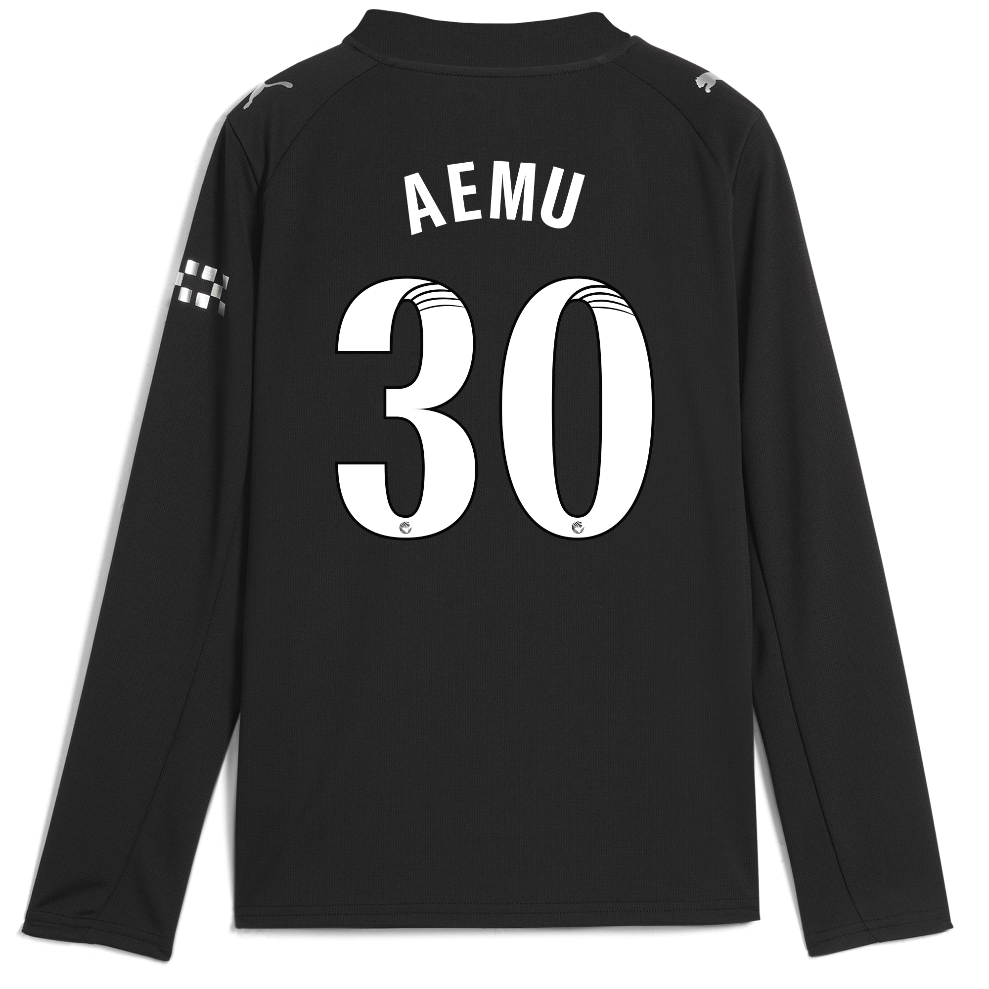 Manchester City kids manchester city away jersey 202526 long sleeve with aemu 30 printing Shirts - Official Store
