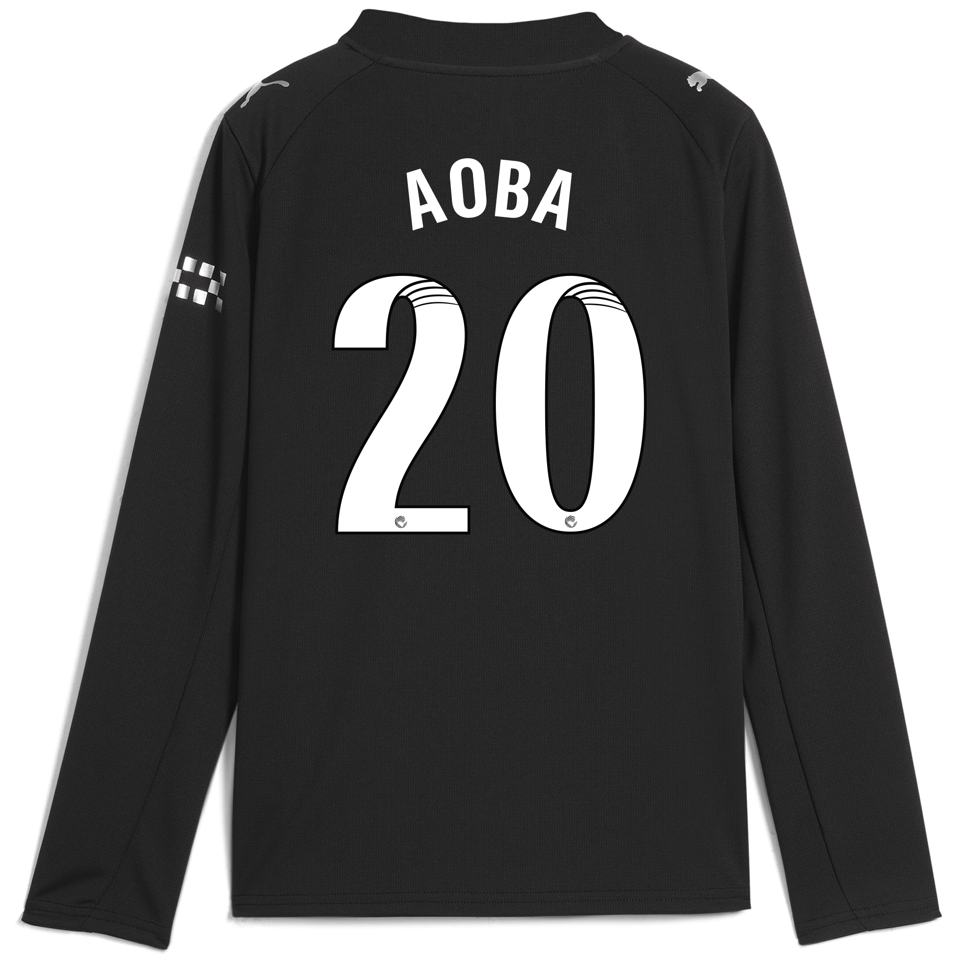 Manchester City kids manchester city away jersey 202526 long sleeve with aoba 20 printing Shirts - Official Store
