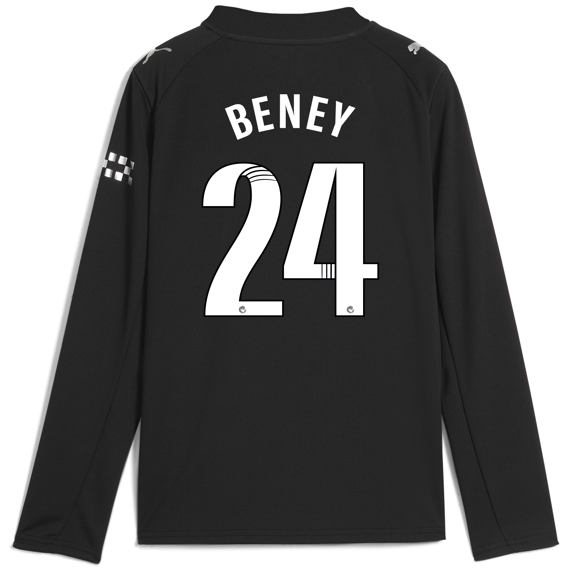 Manchester City kids manchester city away jersey 202526 long sleeve with beney 24 printing Shirts - Official Store