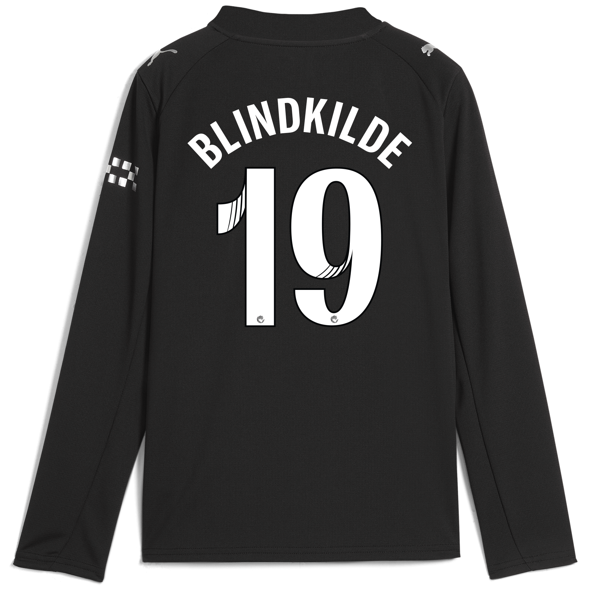 Manchester City kids manchester city away jersey 202526 long sleeve with blindkilde 19 printing Shirts - Official Store