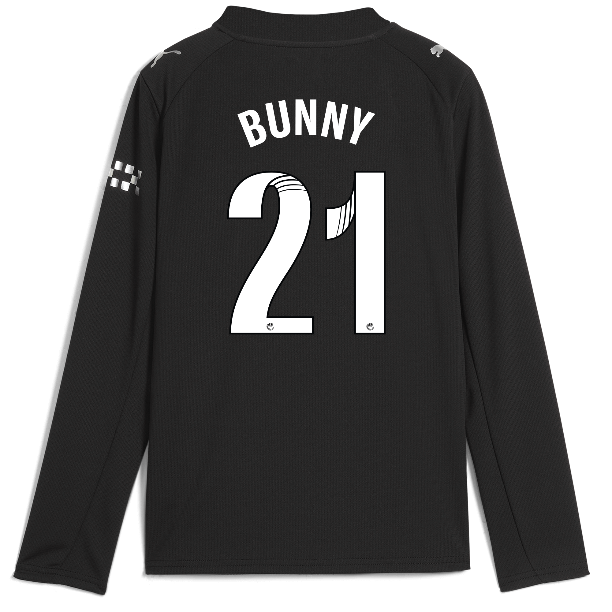 Manchester City kids manchester city away jersey 202526 long sleeve with bunny 21 printing Shirts - Official Store