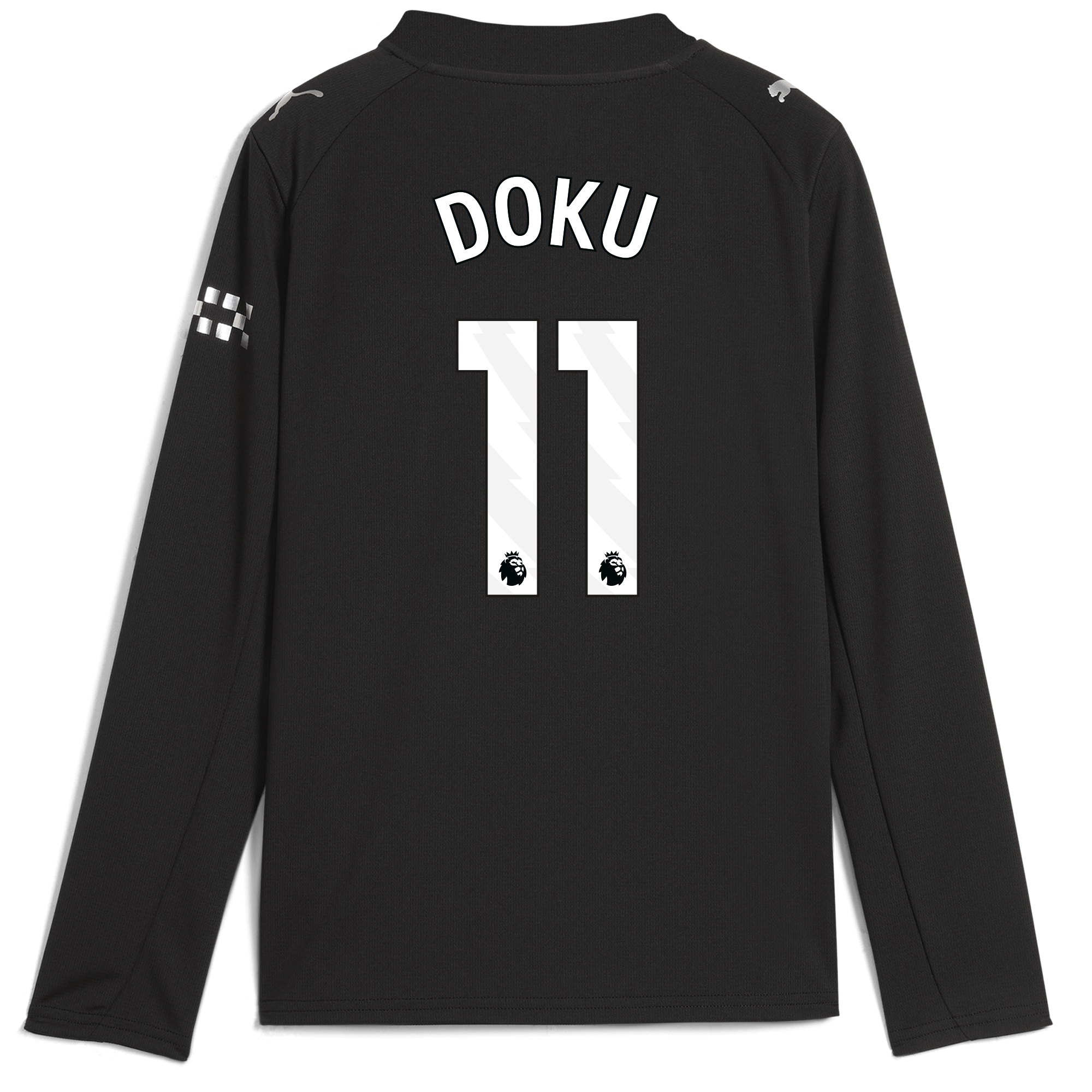 Manchester City kids manchester city away jersey 202526 long sleeve with doku 11 printing Shirts - Official Store