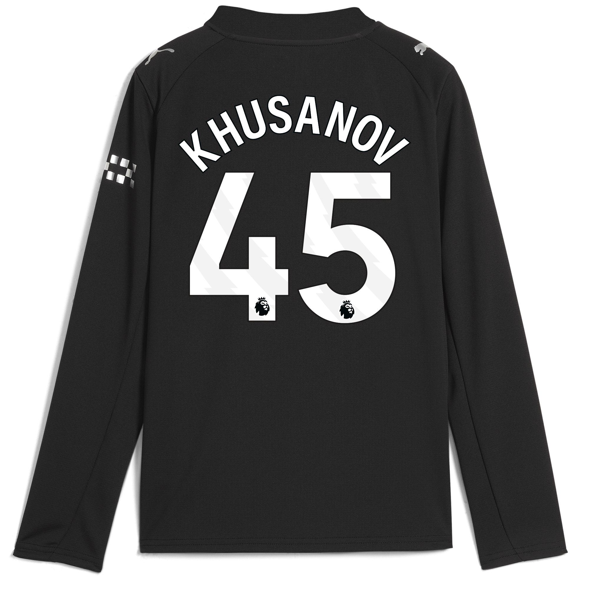 Manchester City kids manchester city away jersey 202526 long sleeve with khusanov 45 printing Shirts - Official Store