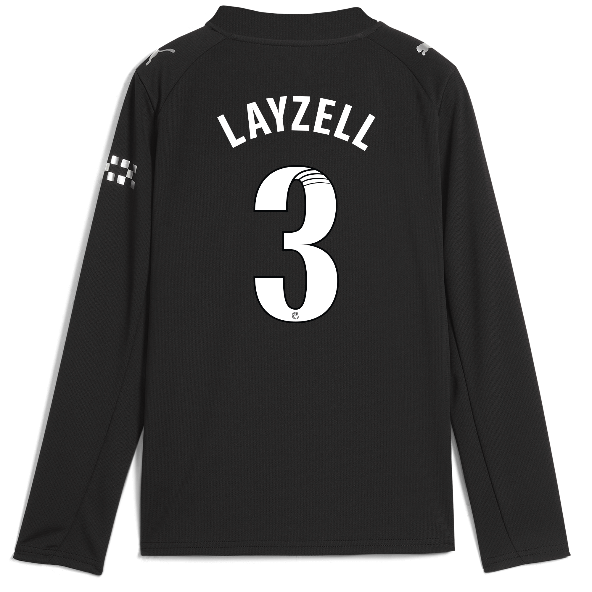 Manchester City kids manchester city away jersey 202526 long sleeve with layzell 3 printing Shirts - Official Store