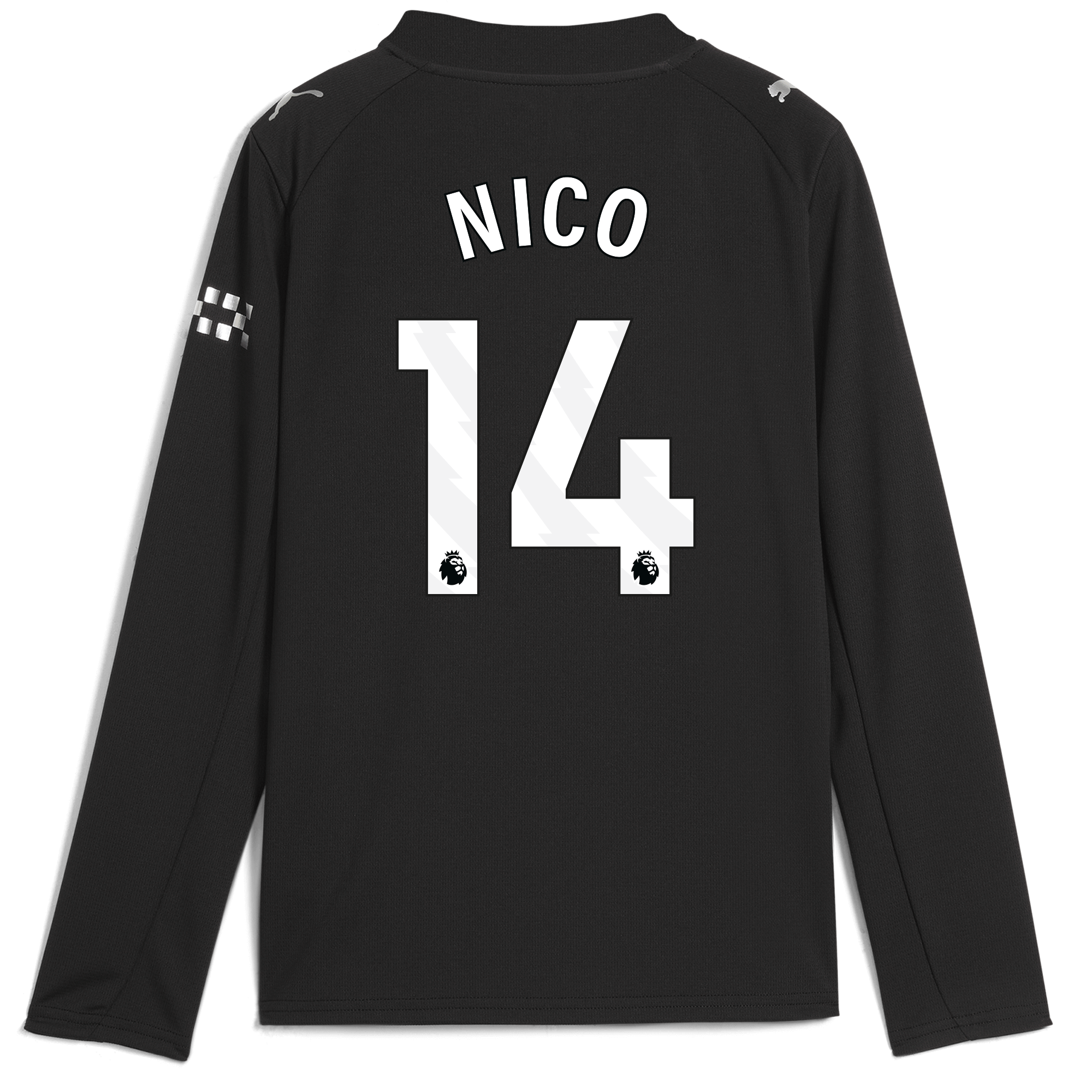 Manchester City kids manchester city away jersey 202526 long sleeve with nico 14 printing Shirts - Official Store