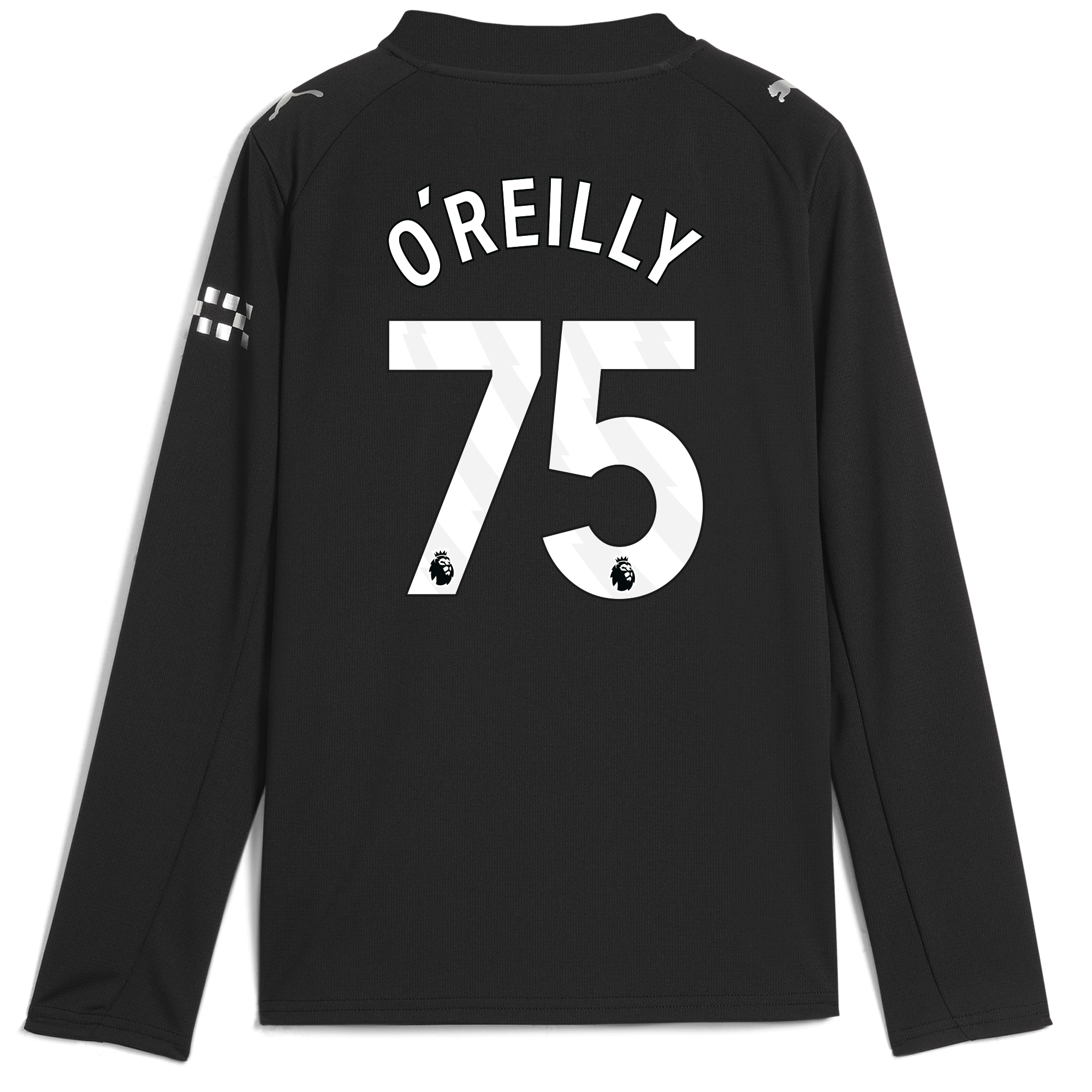 Manchester City kids manchester city away jersey 202526 long sleeve with oreilly 75 printing Shirts - Official Store