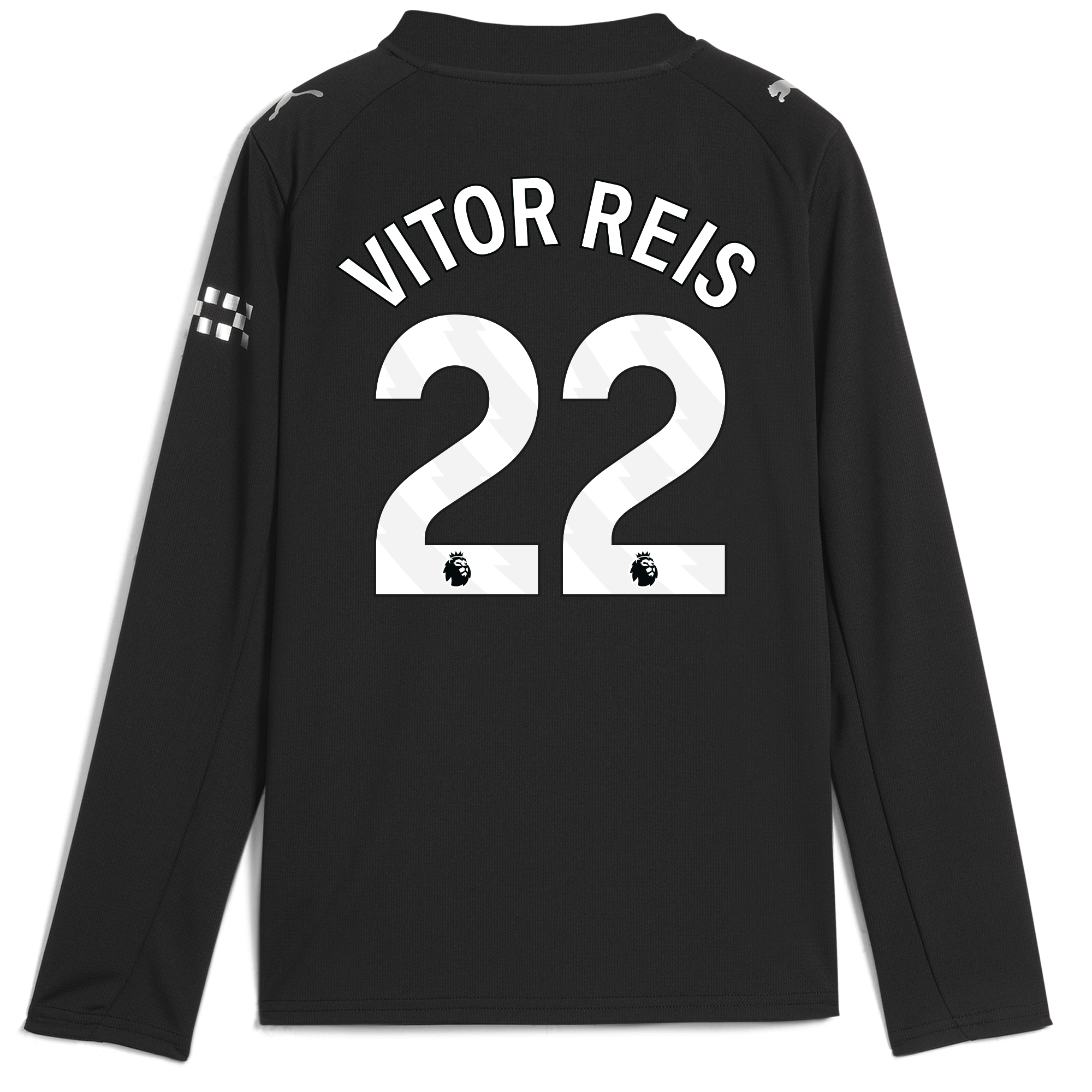 Manchester City kids manchester city away jersey 202526 long sleeve with vitor reis 22 printing Shirts - Official Store