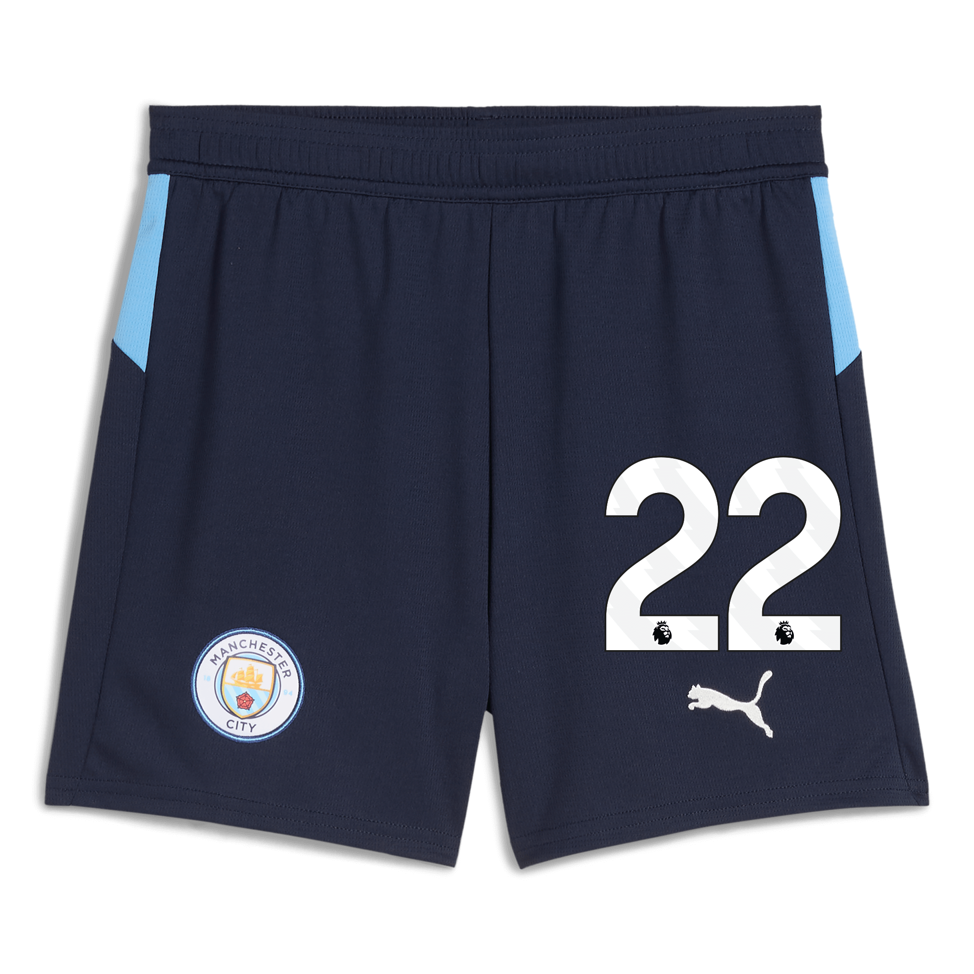 Manchester City kids manchester city football shorts navy 202526 with 22 Shirts - Official Store