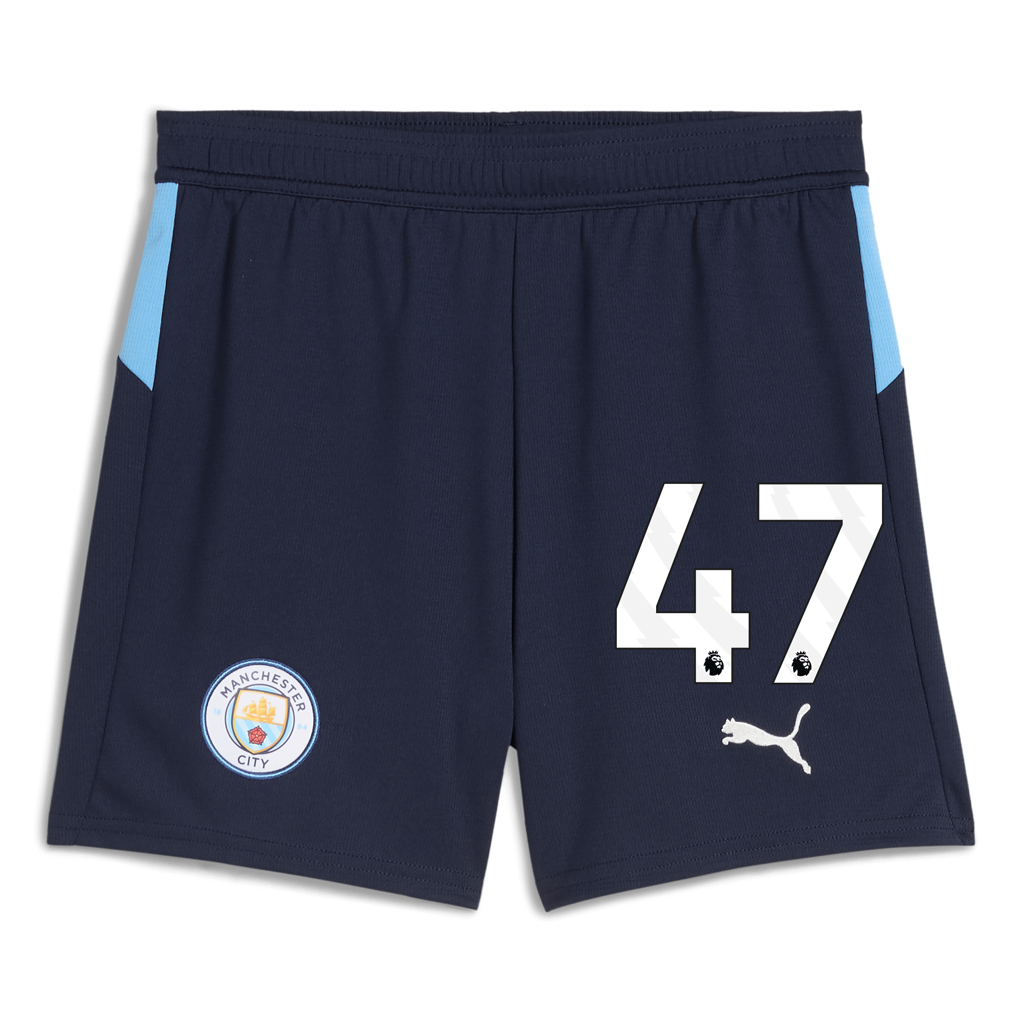Manchester City kids manchester city football shorts navy 202526 with 47 Shirts - Official Store