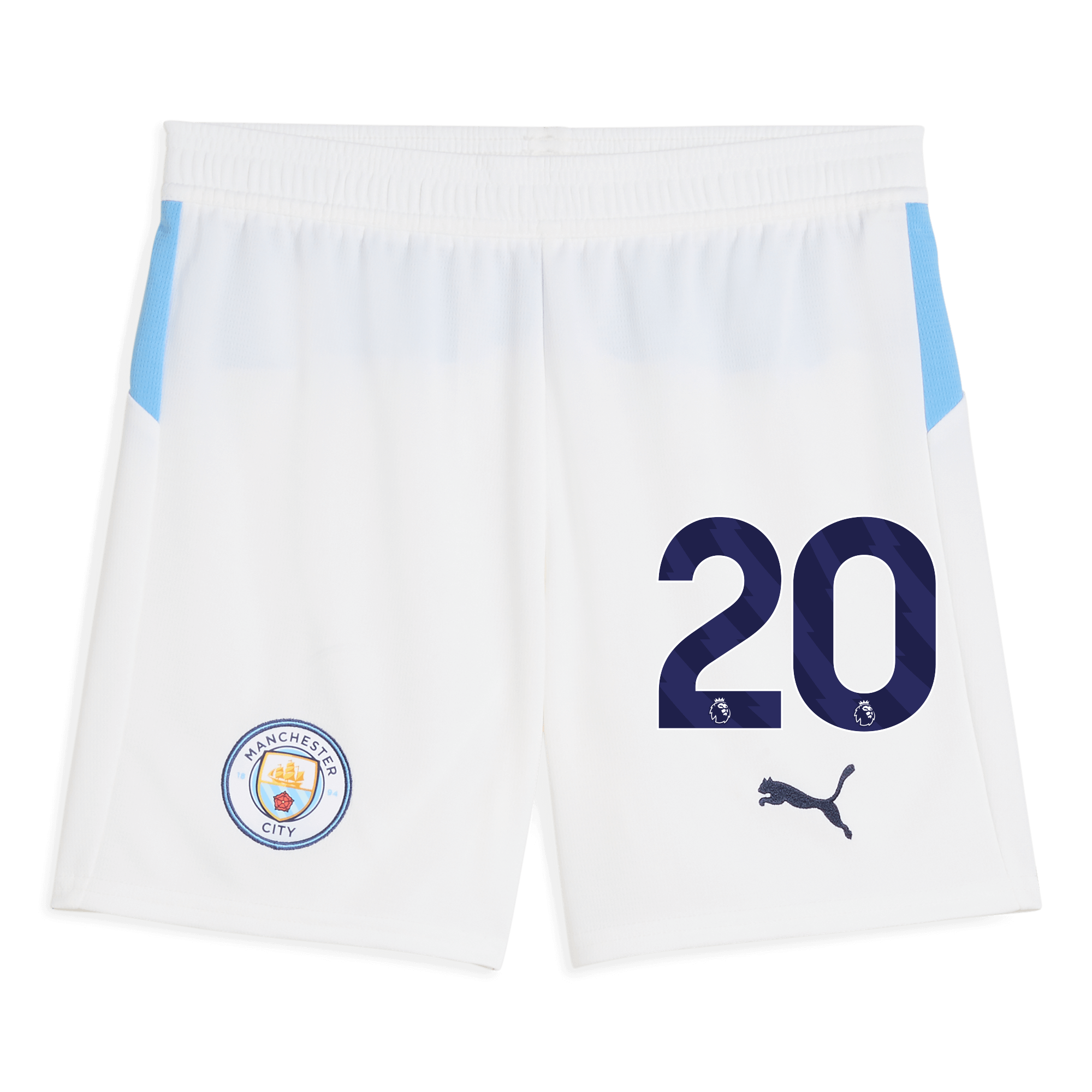 Manchester City kids manchester city football shorts white 202526 with 20 Shirts - Official Store