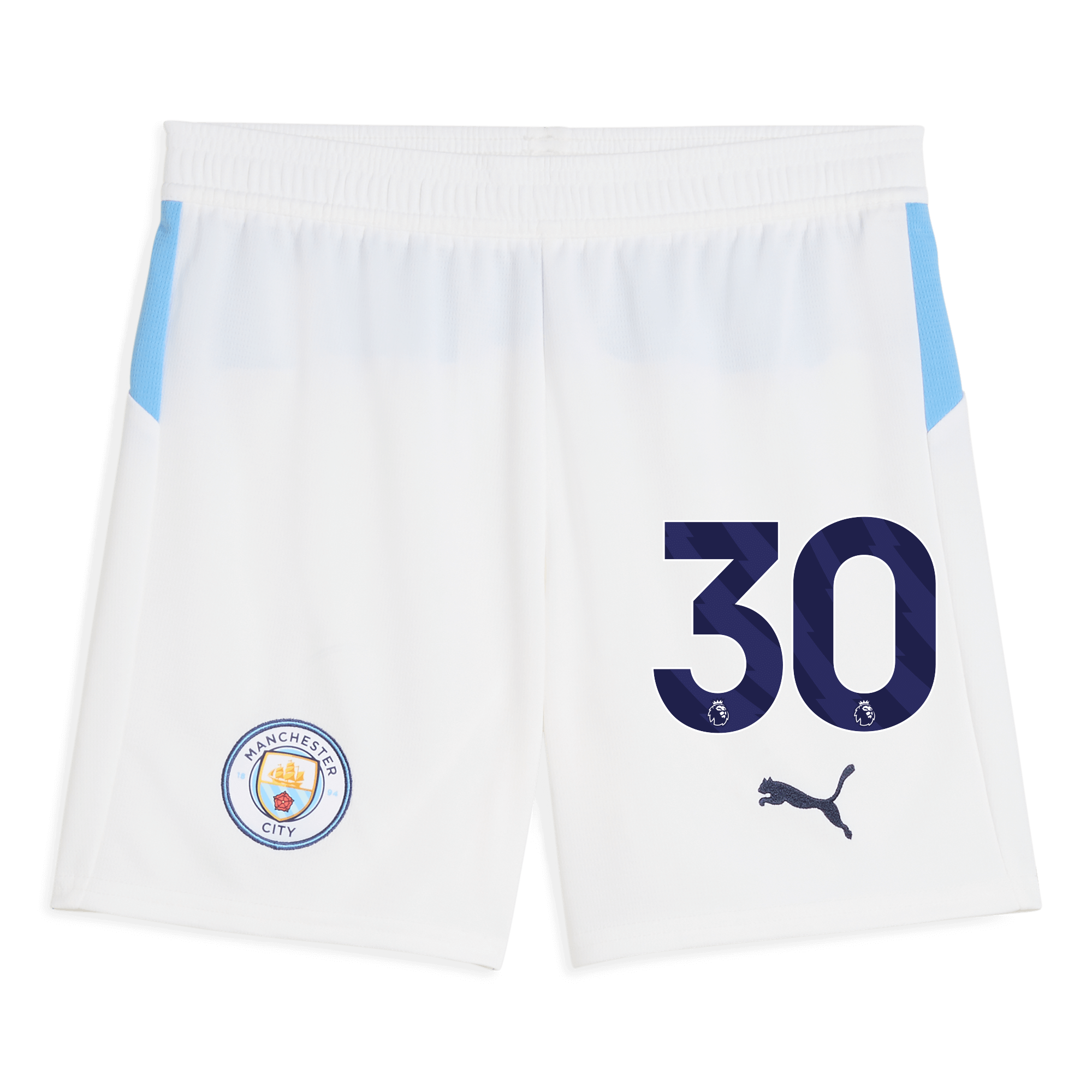 Manchester City kids manchester city football shorts white 202526 with 30 Shirts - Official Store