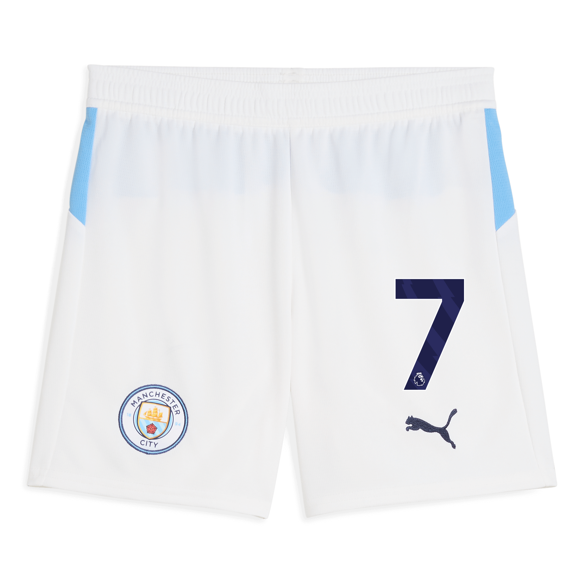 Manchester City kids manchester city football shorts white 202526 with 7 Shirts - Official Store