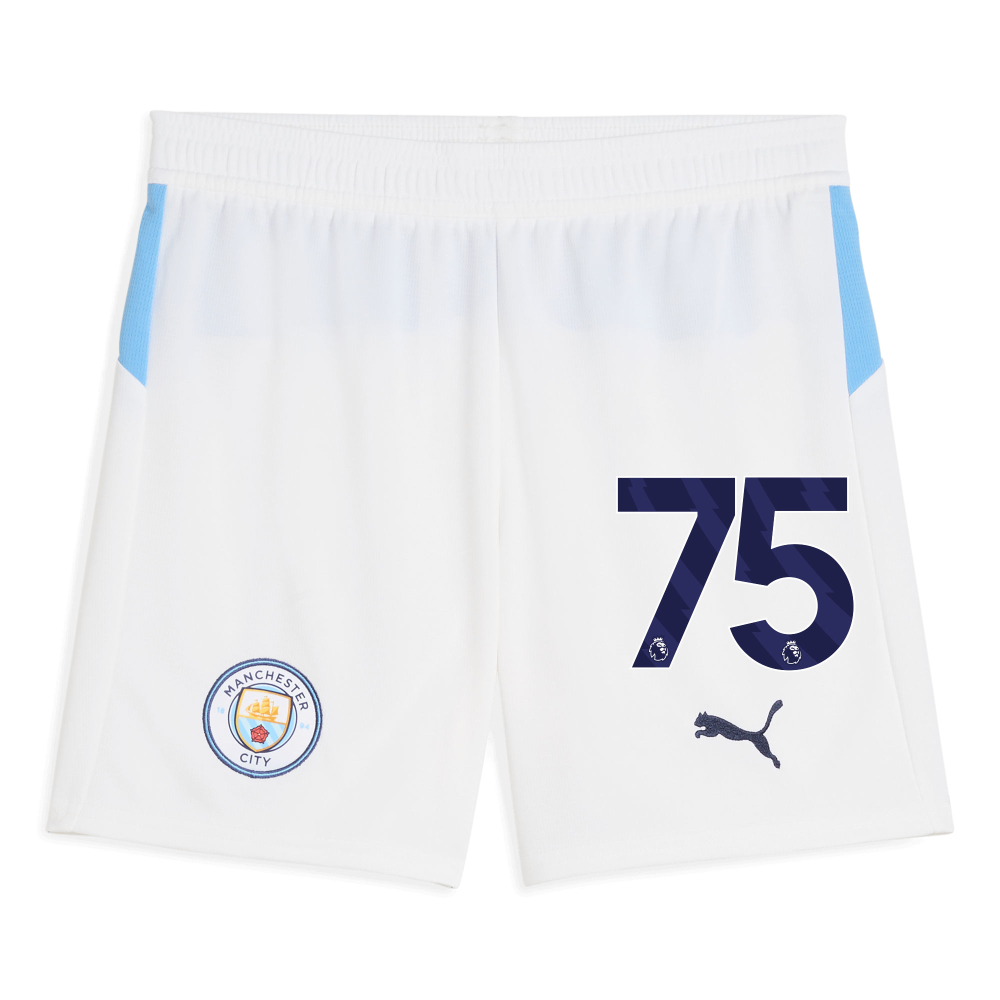Manchester City kids manchester city football shorts white 202526 with 75 Shirts - Official Store