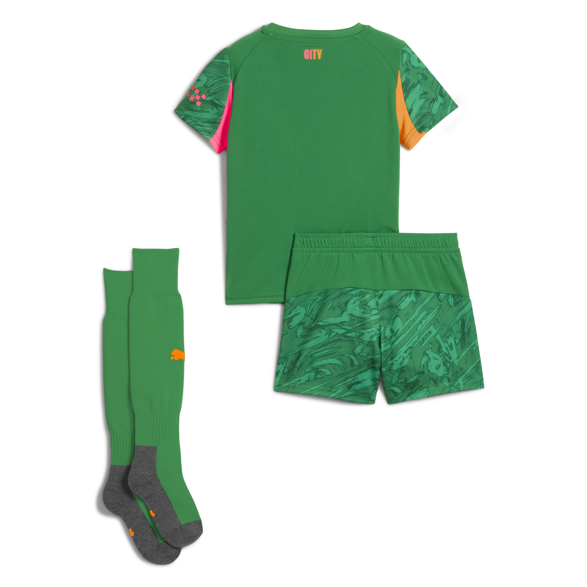 Manchester City kids manchester city goalkeeper mini kit green 202526 Shirts - Official Store