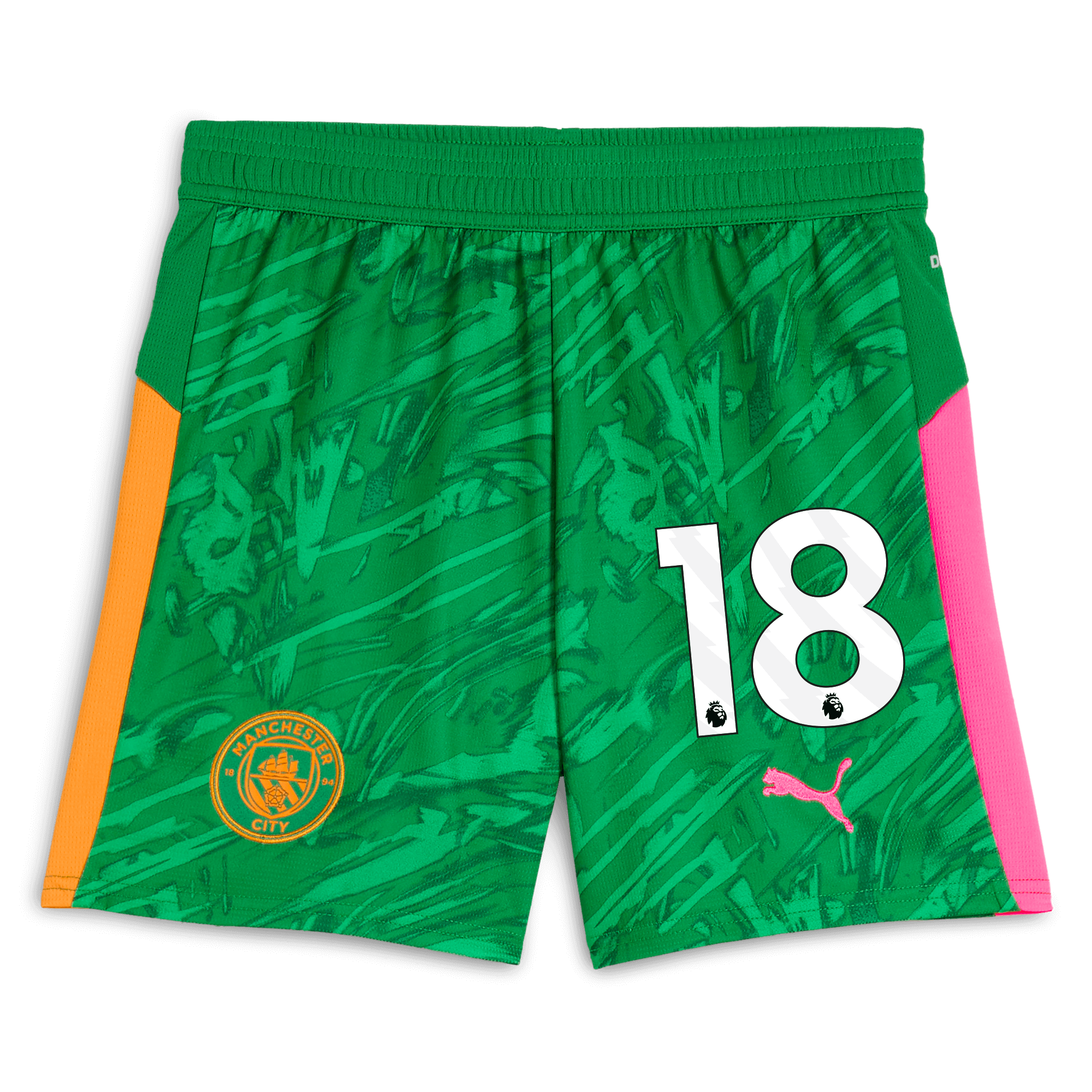 Manchester City kids manchester city goalkeeper shorts green 202526 with 18 Shirts - Official Store