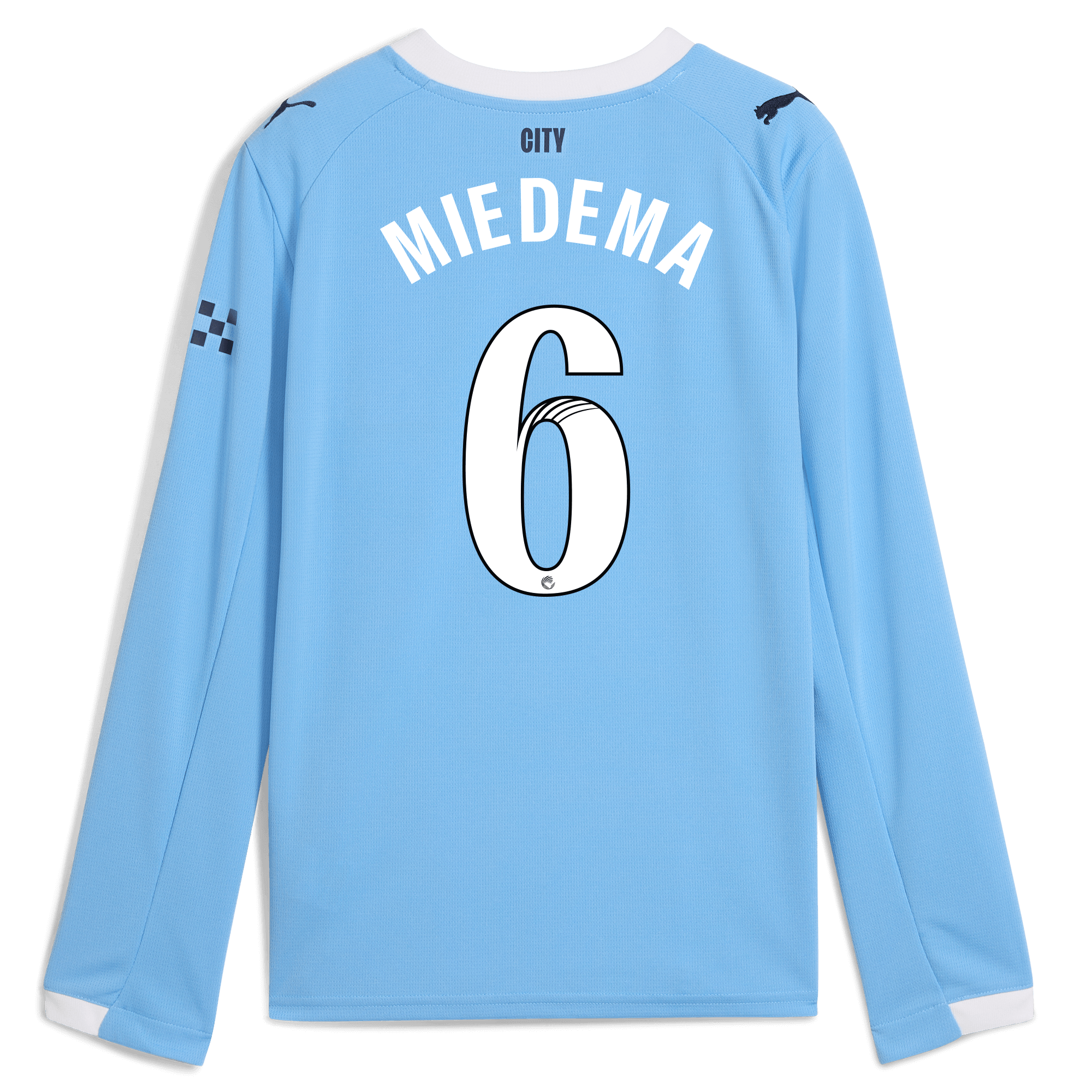 Manchester City kids manchester city home jersey 202526 long sleeve with miedema 6 printing Shirts - Official Store
