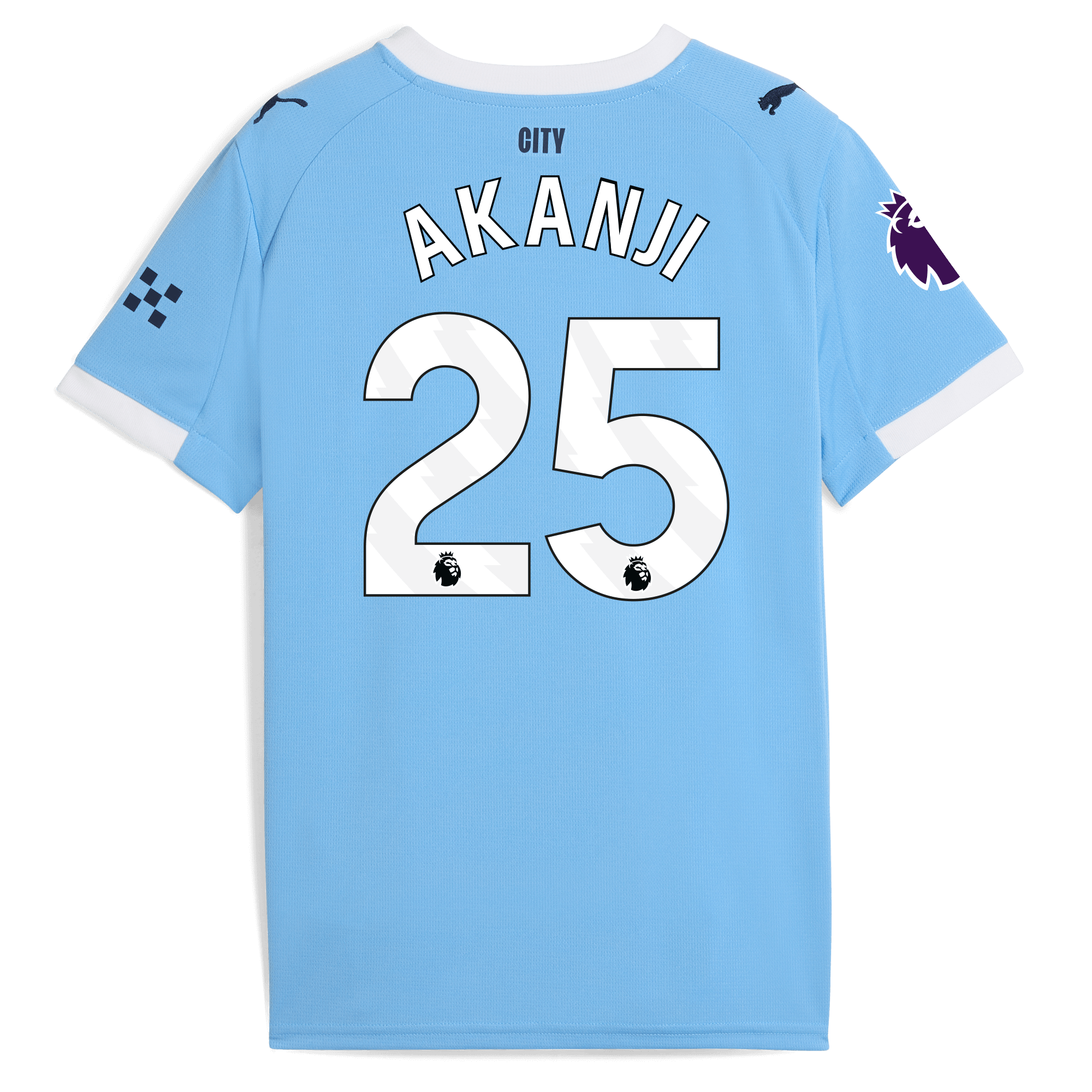 Manchester City kids manchester city home jersey 202526 with akanji 25 printing Shirts - Official Store