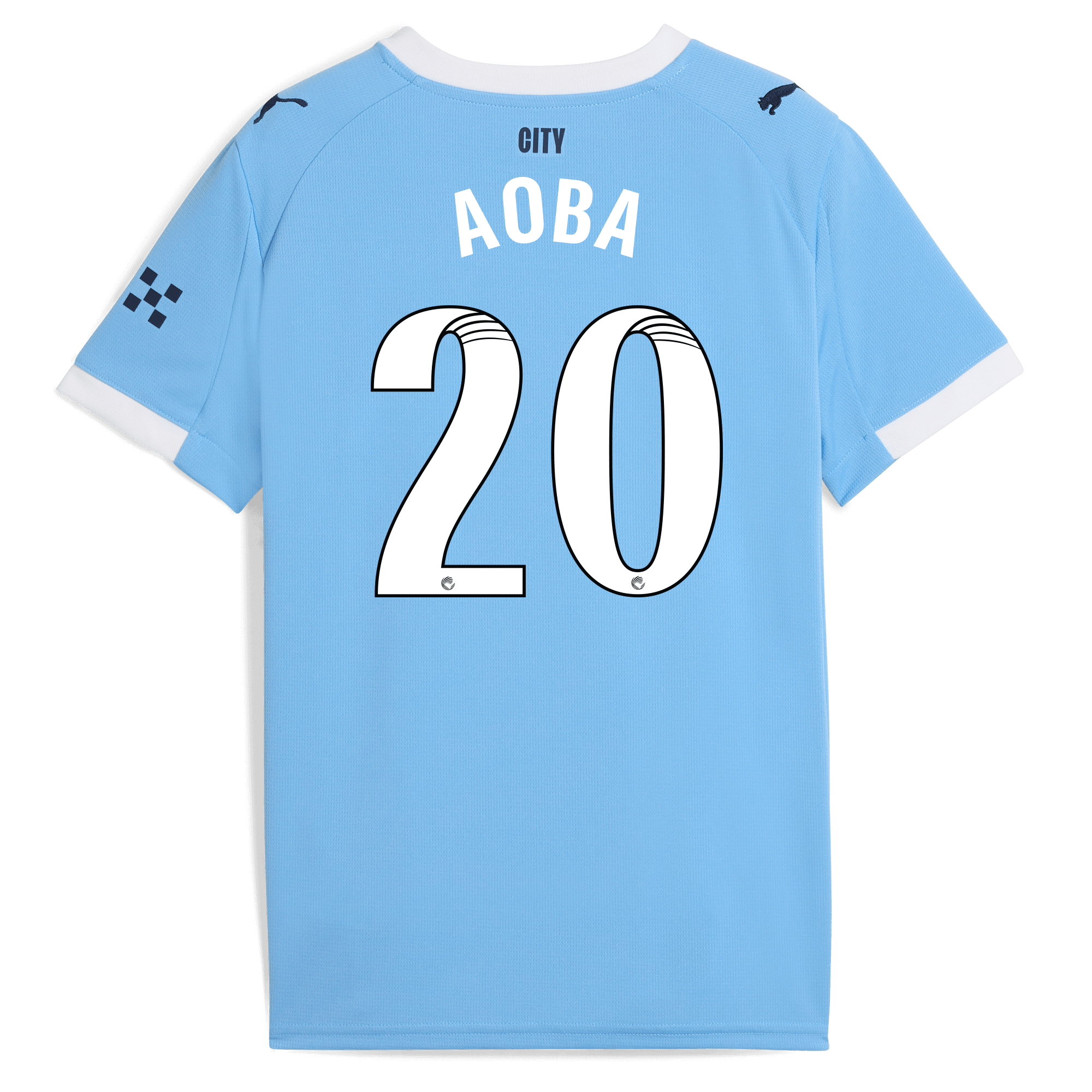 Manchester City kids manchester city home jersey 202526 with aoba 20 printing Shirts - Official Store