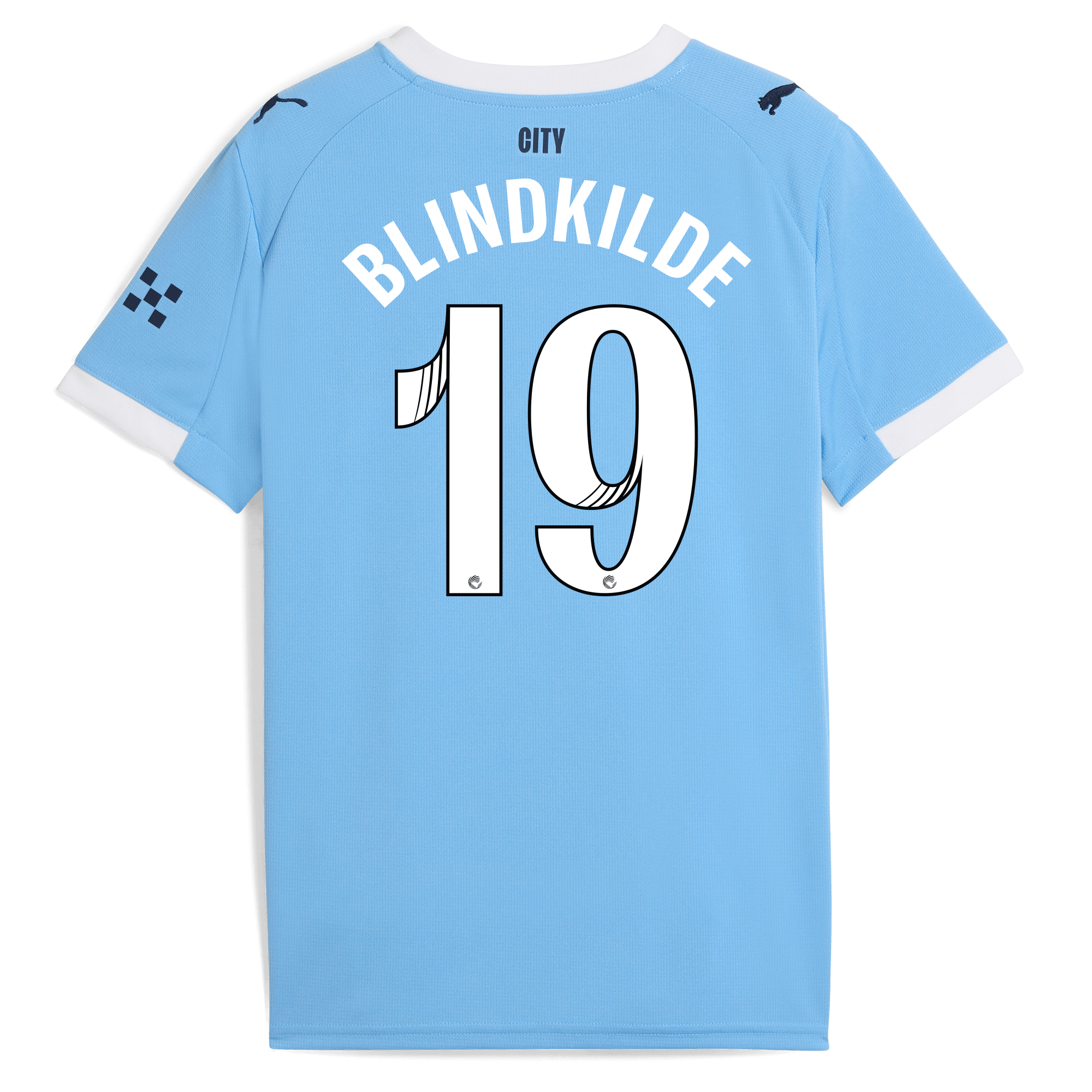 Manchester City kids manchester city home jersey 202526 with blindkilde 19 printing Shirts - Official Store