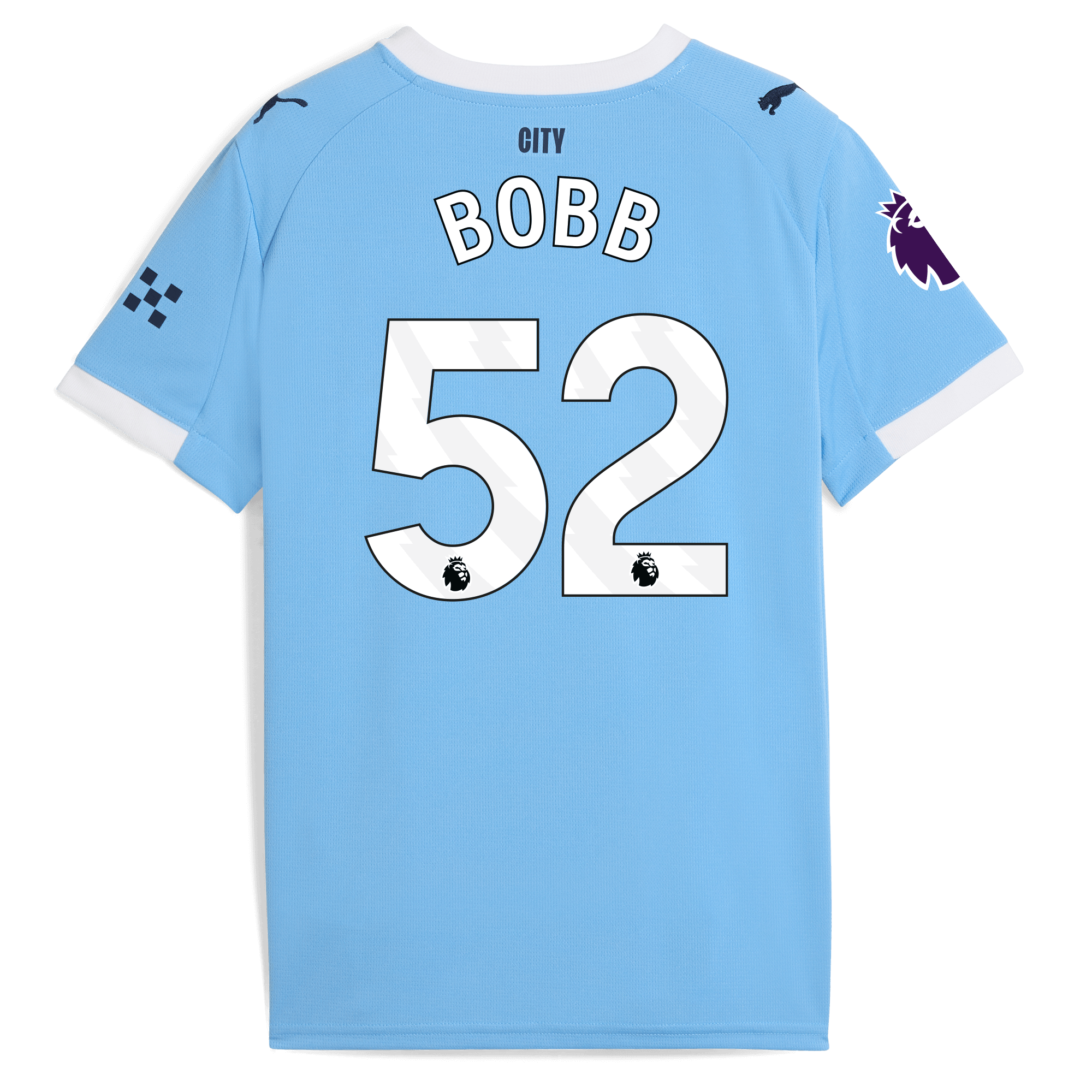 Manchester City kids manchester city home jersey 202526 with bobb 52 printing Shirts - Official Store