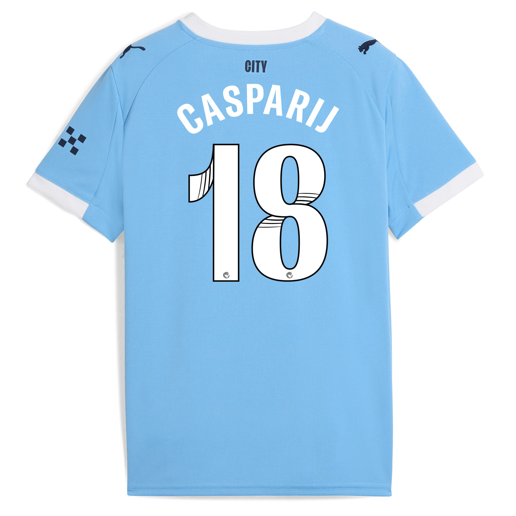 Manchester City kids manchester city home jersey 202526 with casparij 18 printing Shirts - Official Store