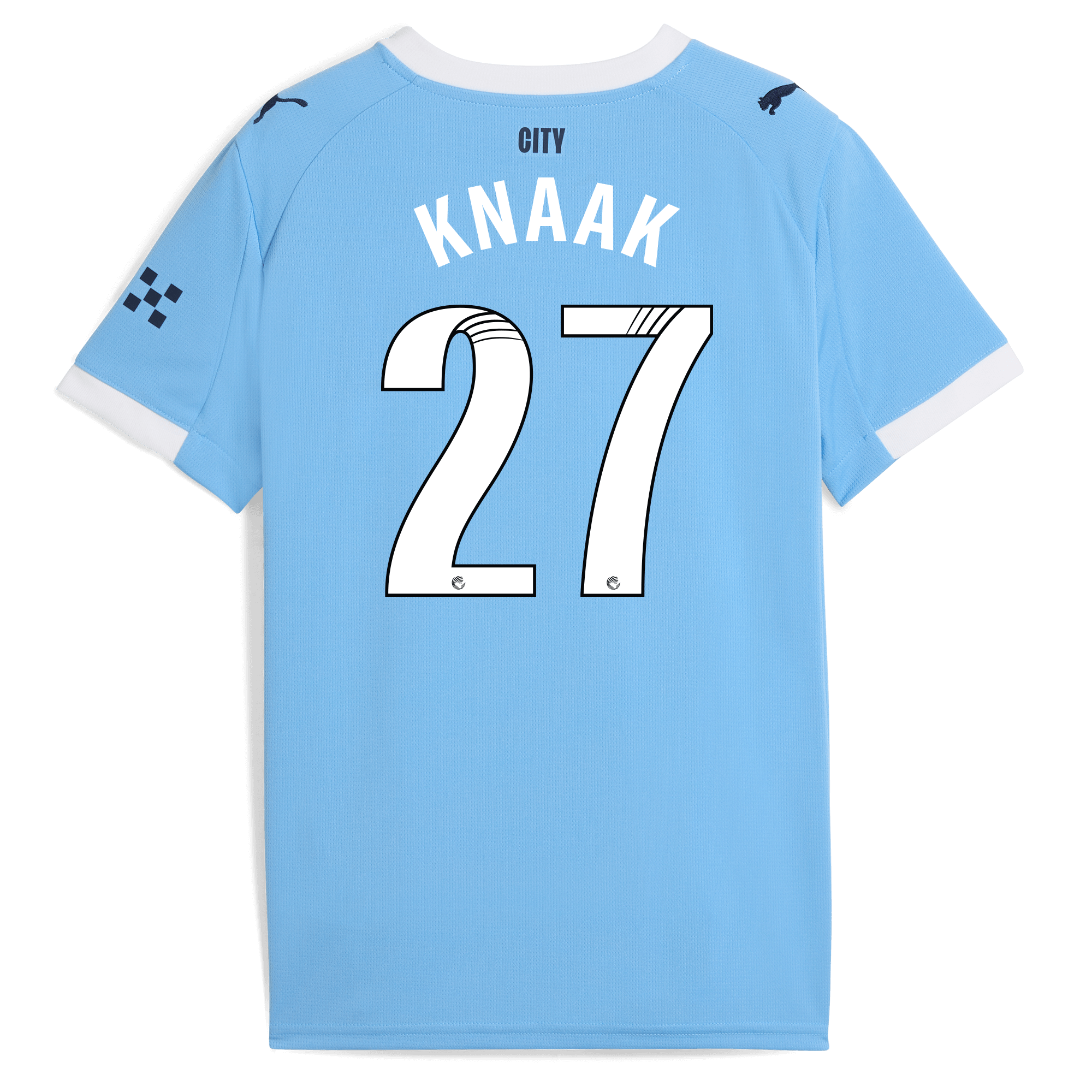 Manchester City kids manchester city home jersey 202526 with knaak 27 printing Shirts - Official Store