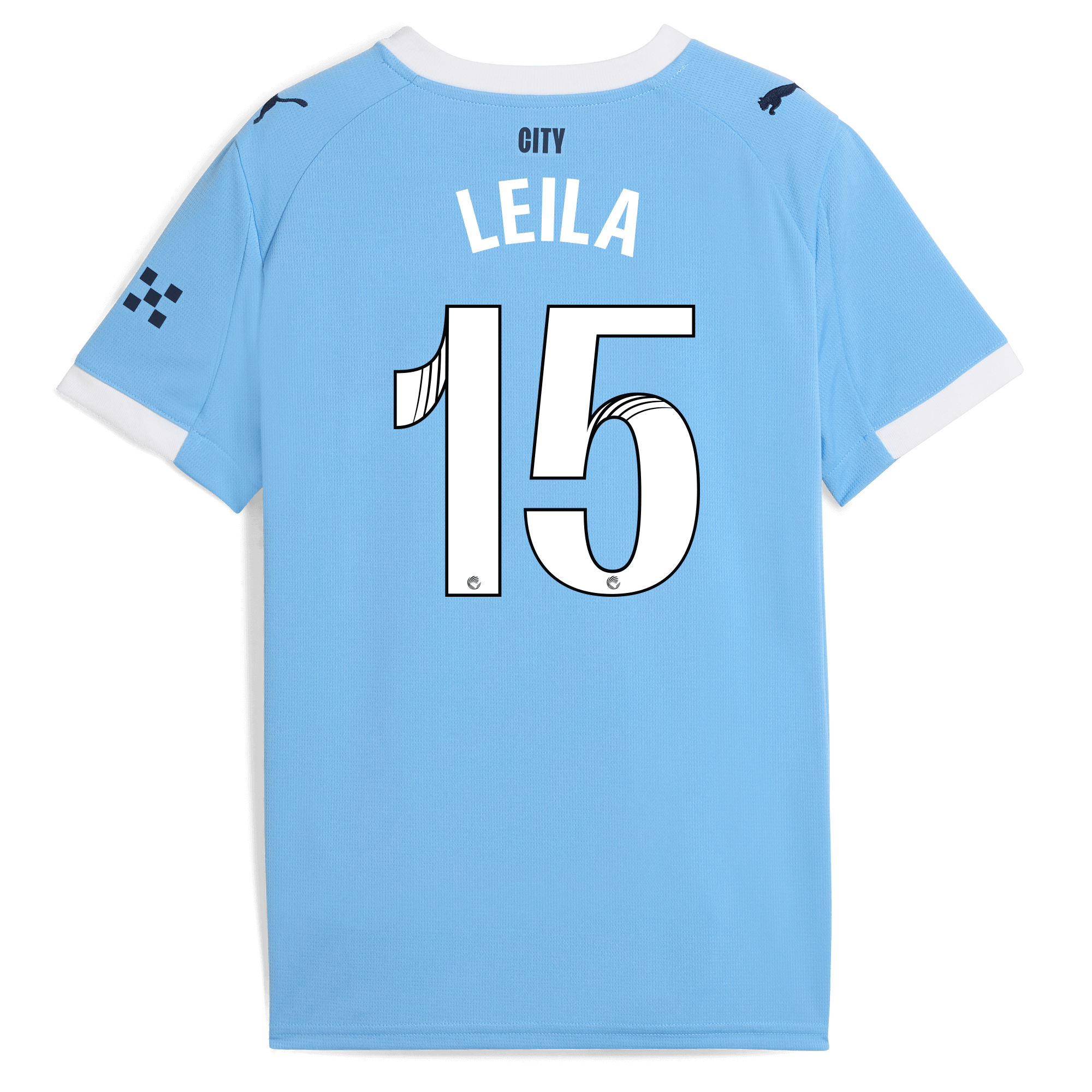 Manchester City kids manchester city home jersey 202526 with leila 15 printing Shirts - Official Store
