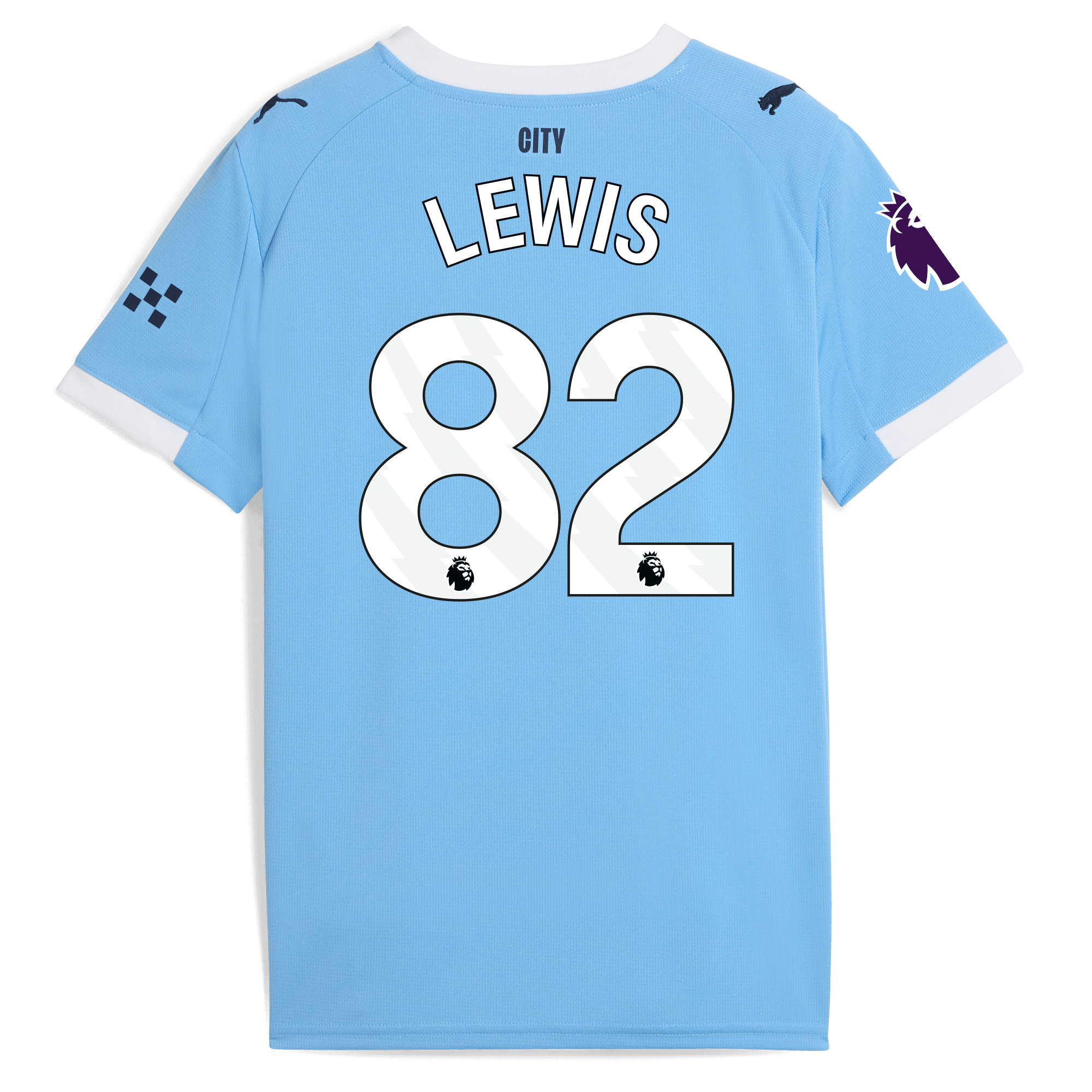 Manchester City kids manchester city home jersey 202526 with lewis 82 printing Shirts - Official Store
