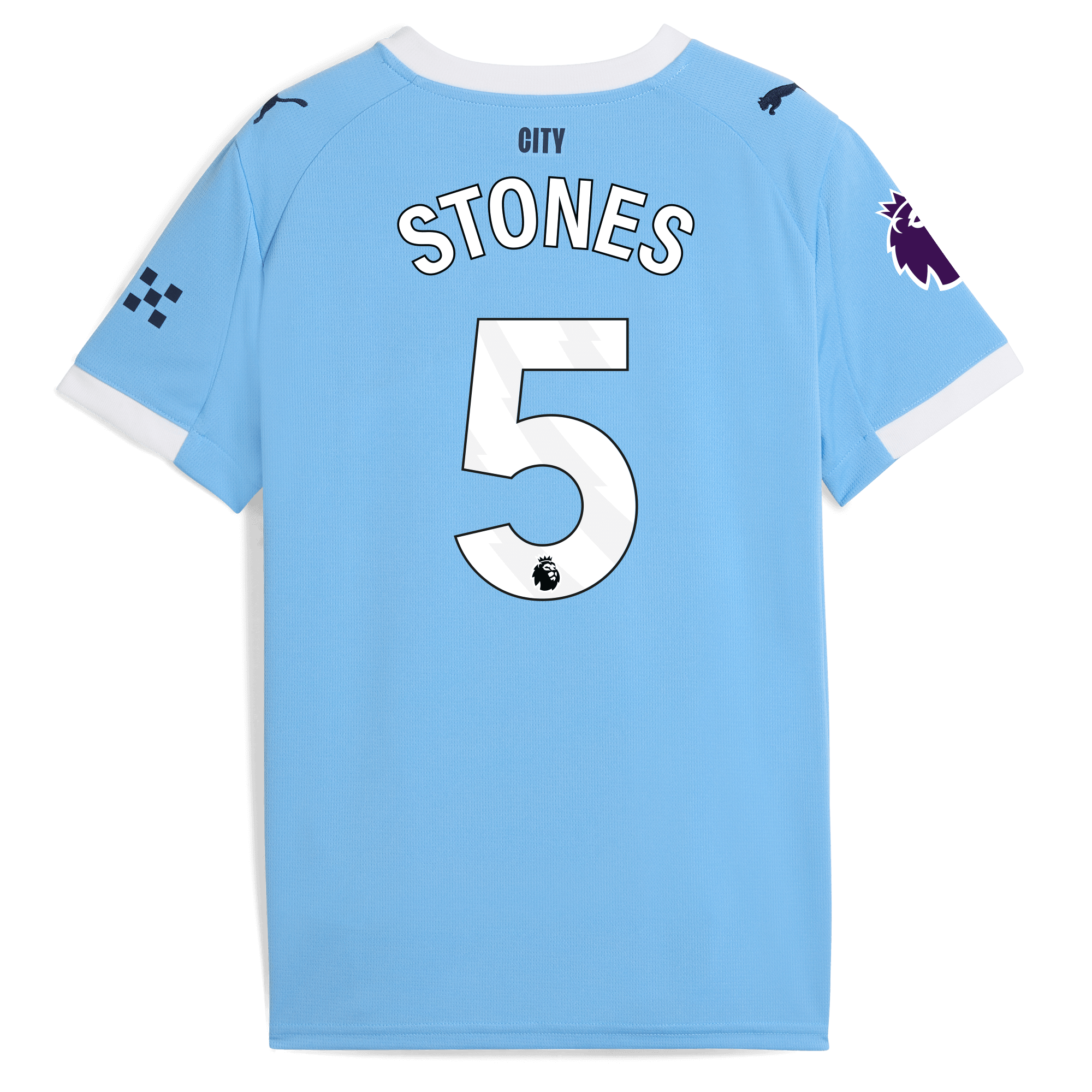 Manchester City kids manchester city home jersey 202526 with stones 5 printing Shirts - Official Store