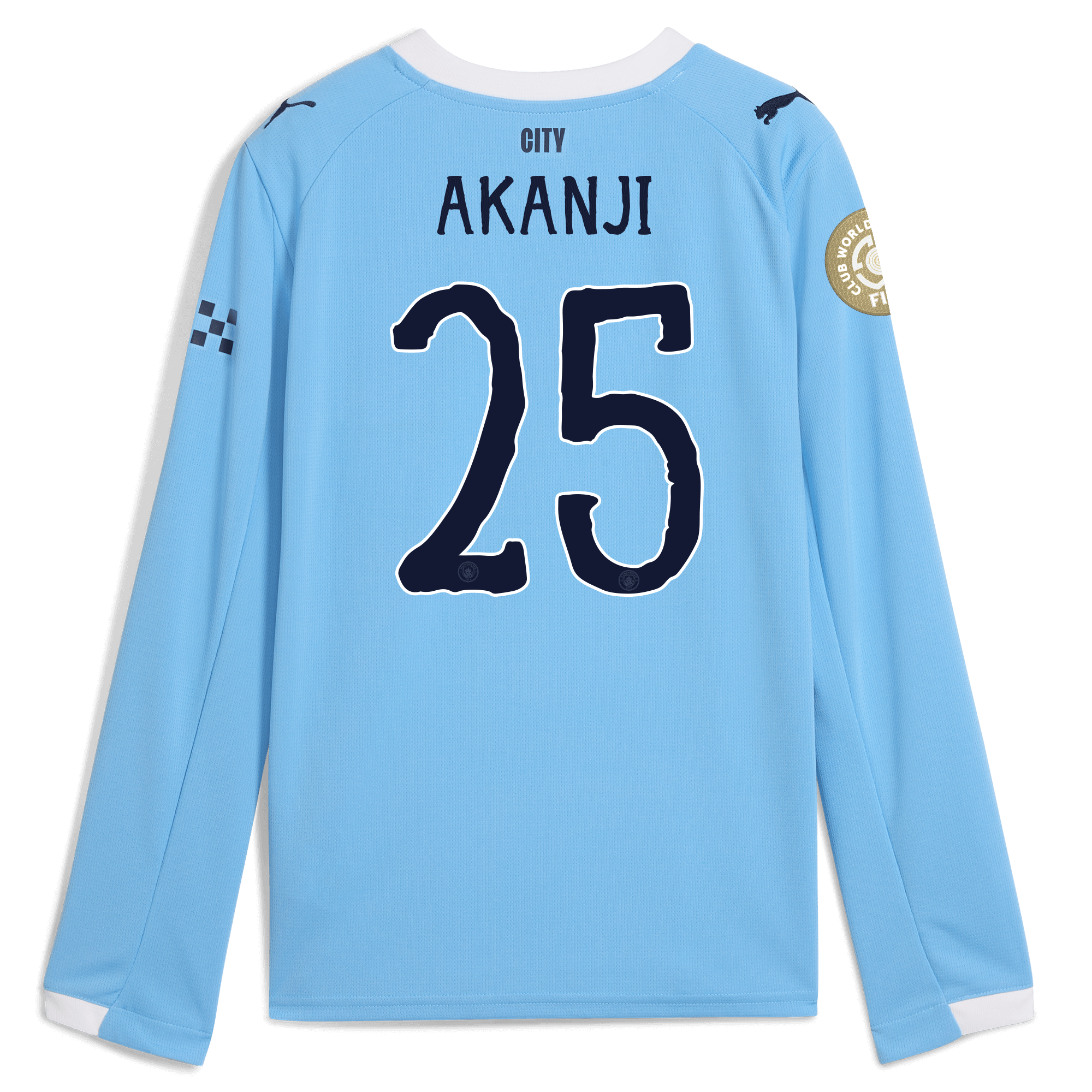 Manchester City kids manchester city kidsuper club world cup home jersey 202526 long sleeve with akanji 25 printing Shirts - Official Store