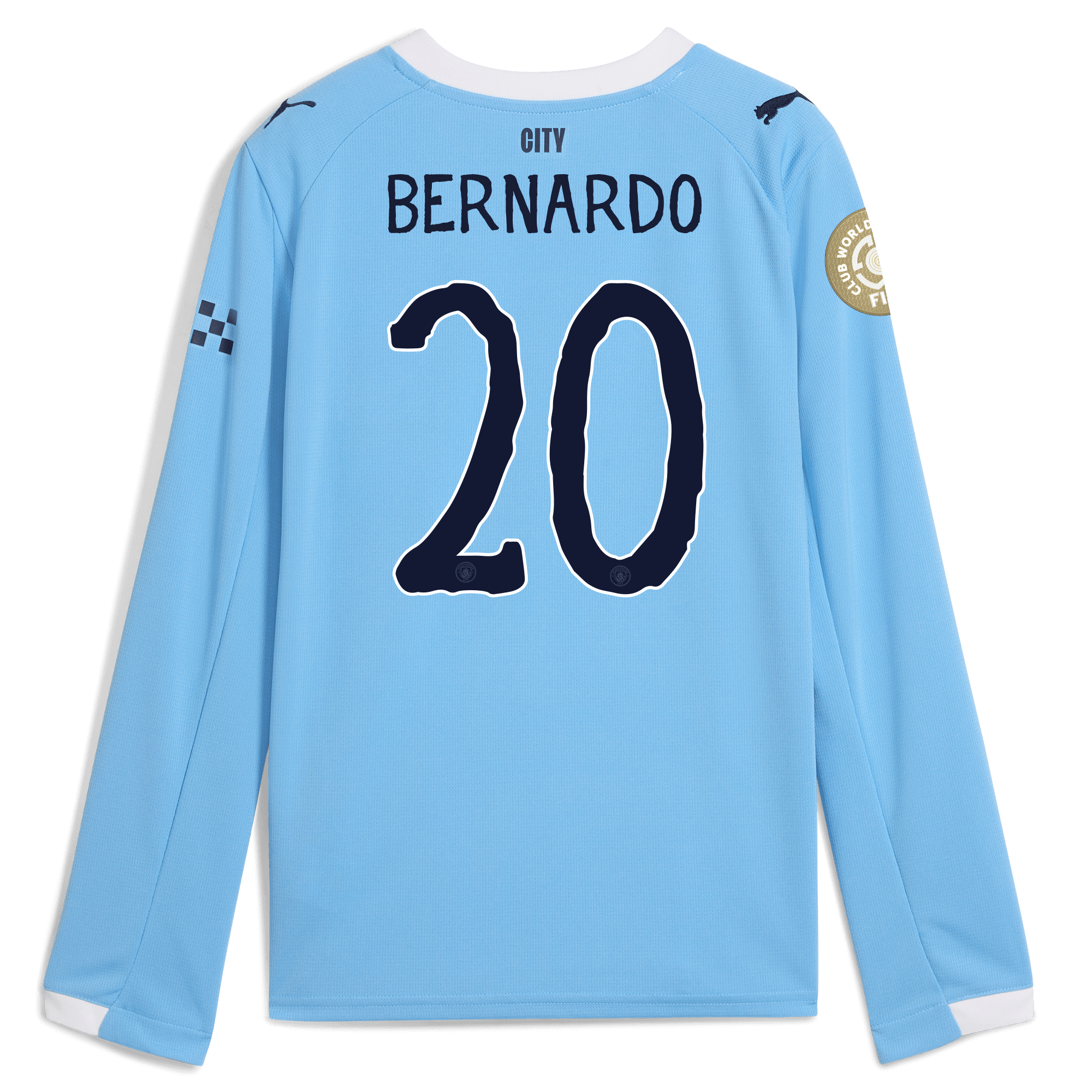 Manchester City kids manchester city kidsuper club world cup home jersey 202526 long sleeve with bernardo 20 printing Shirts - Official Store