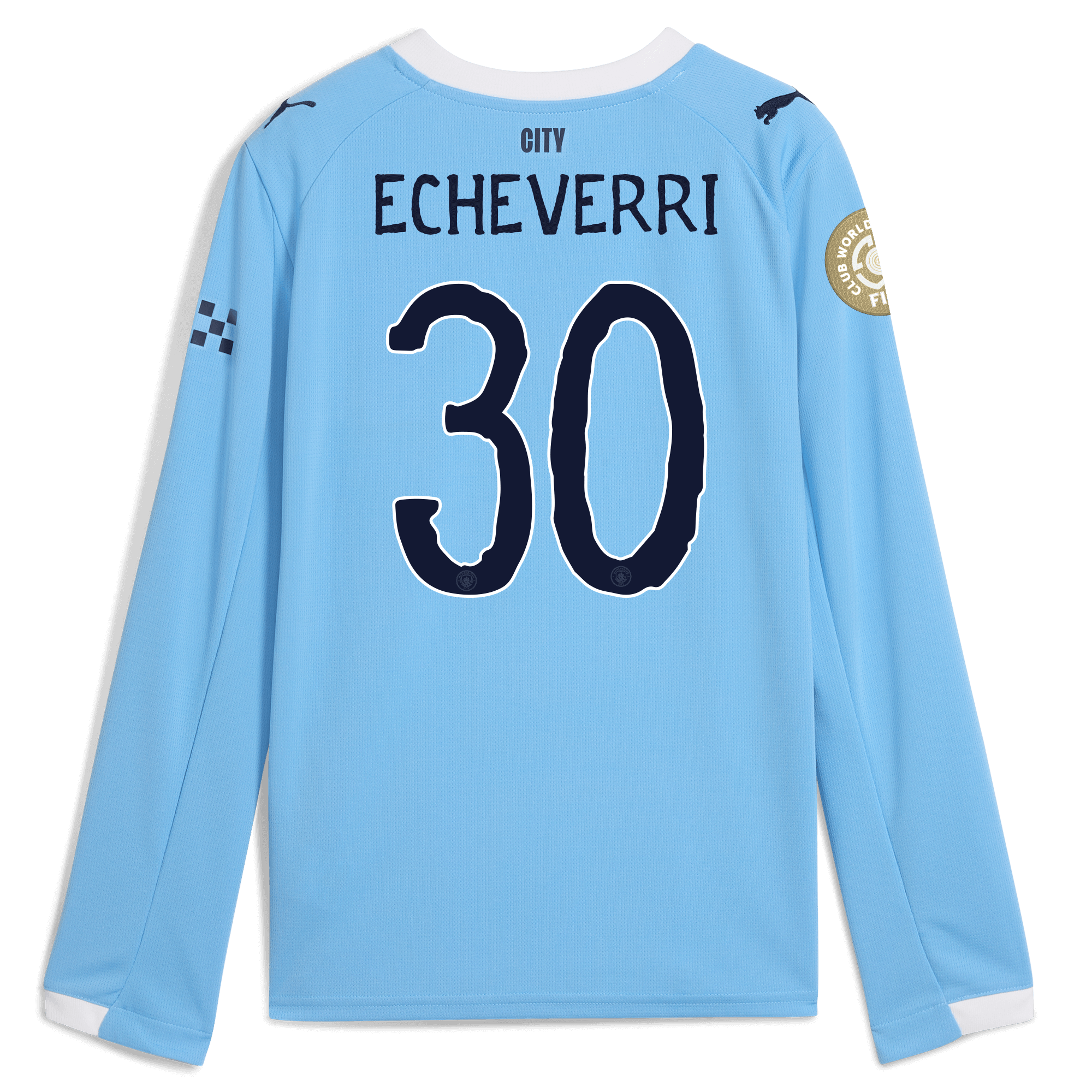 Manchester City kids manchester city kidsuper club world cup home jersey 202526 long sleeve with echeverri 30 printing Shirts - Official Store