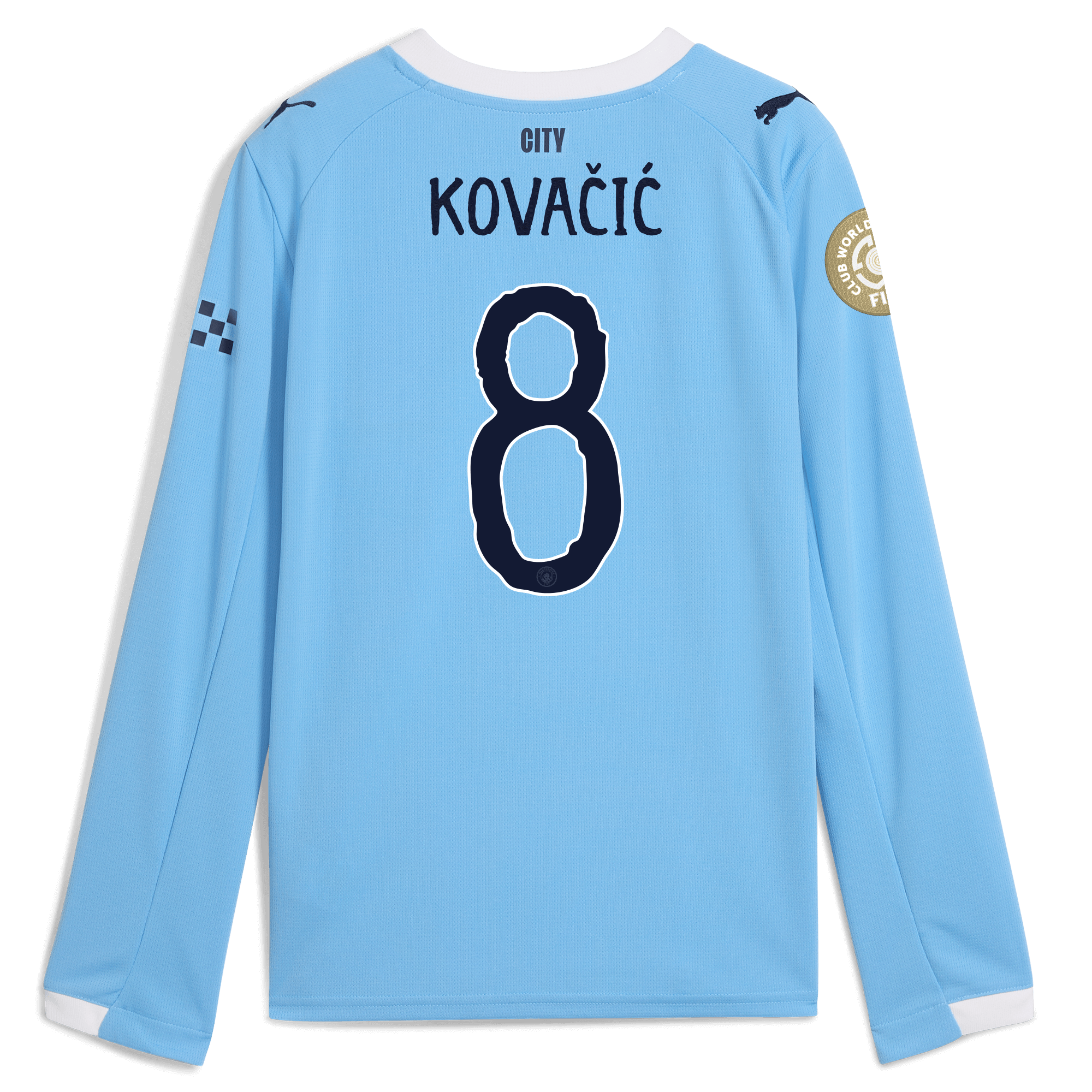 Manchester City kids manchester city kidsuper club world cup home jersey 202526 long sleeve with kovaČiĆ 8 printing Shirts - Official Store