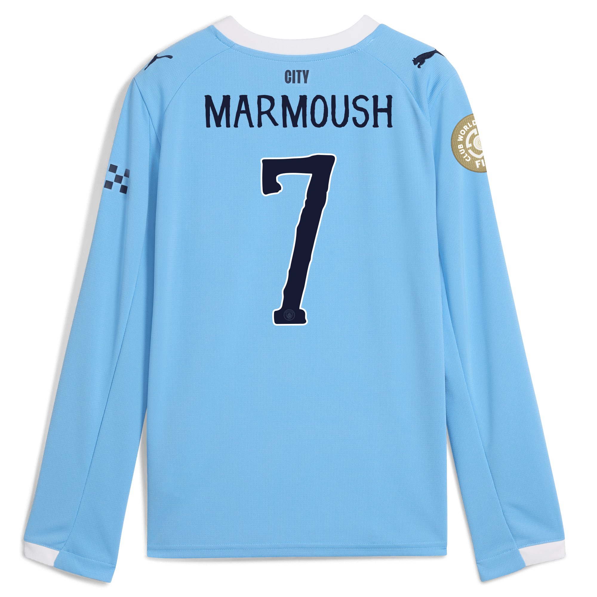 Manchester City kids manchester city kidsuper club world cup home jersey 202526 long sleeve with marmoush 7 printing Shirts - Official Store