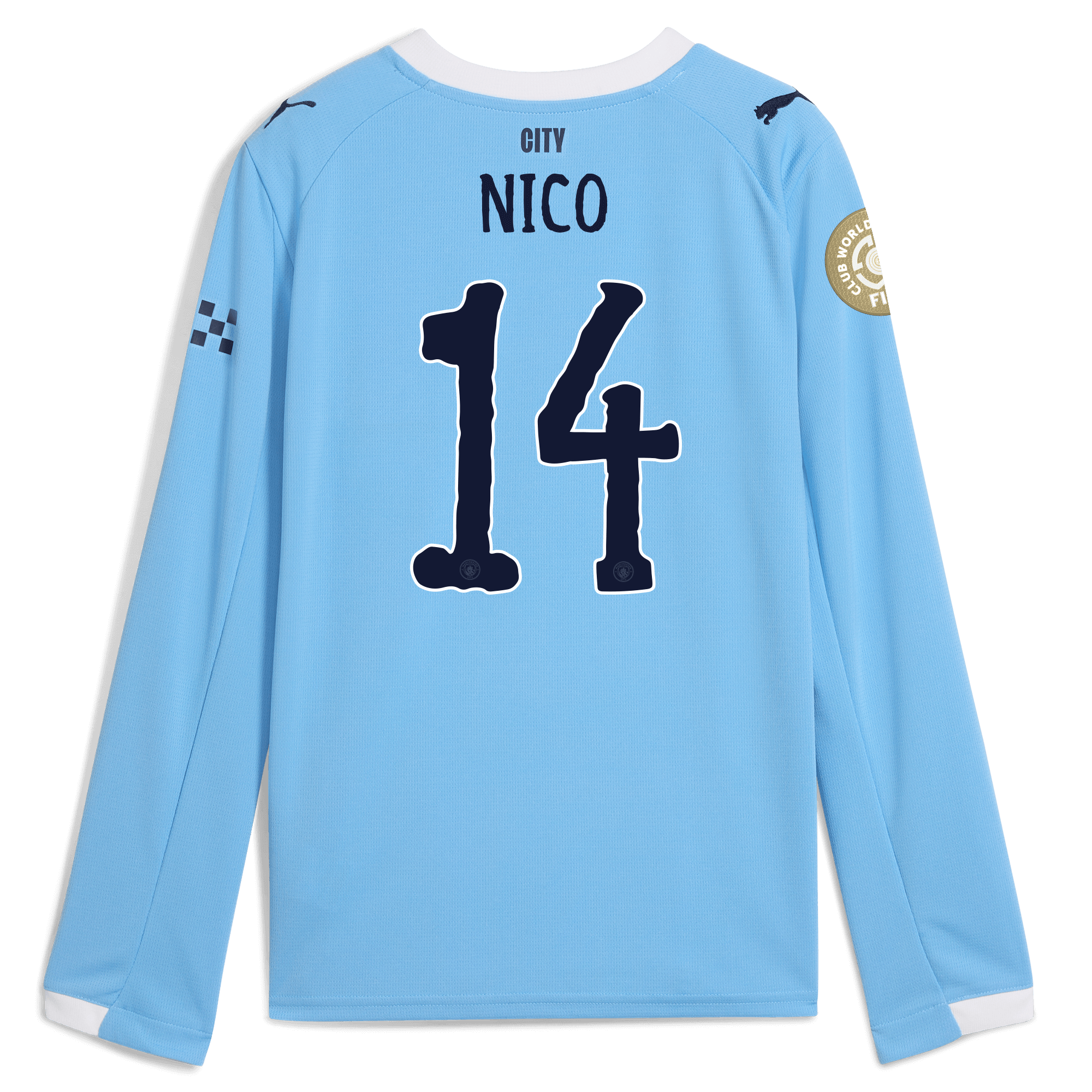 Manchester City kids manchester city kidsuper club world cup home jersey 202526 long sleeve with nico 14 printing Shirts - Official Store