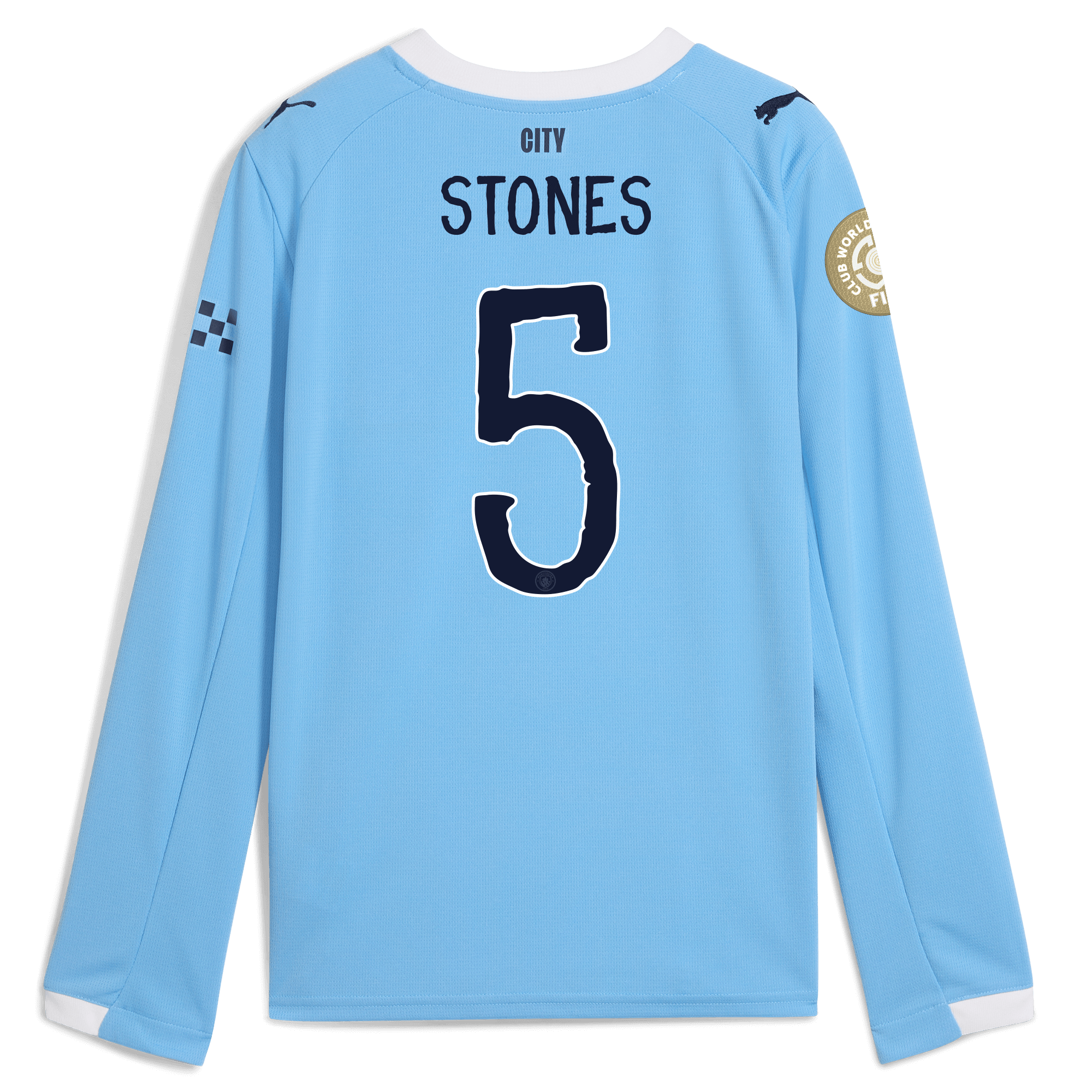 Manchester City kids manchester city kidsuper club world cup home jersey 202526 long sleeve with stones 5 printing Shirts - Official Store