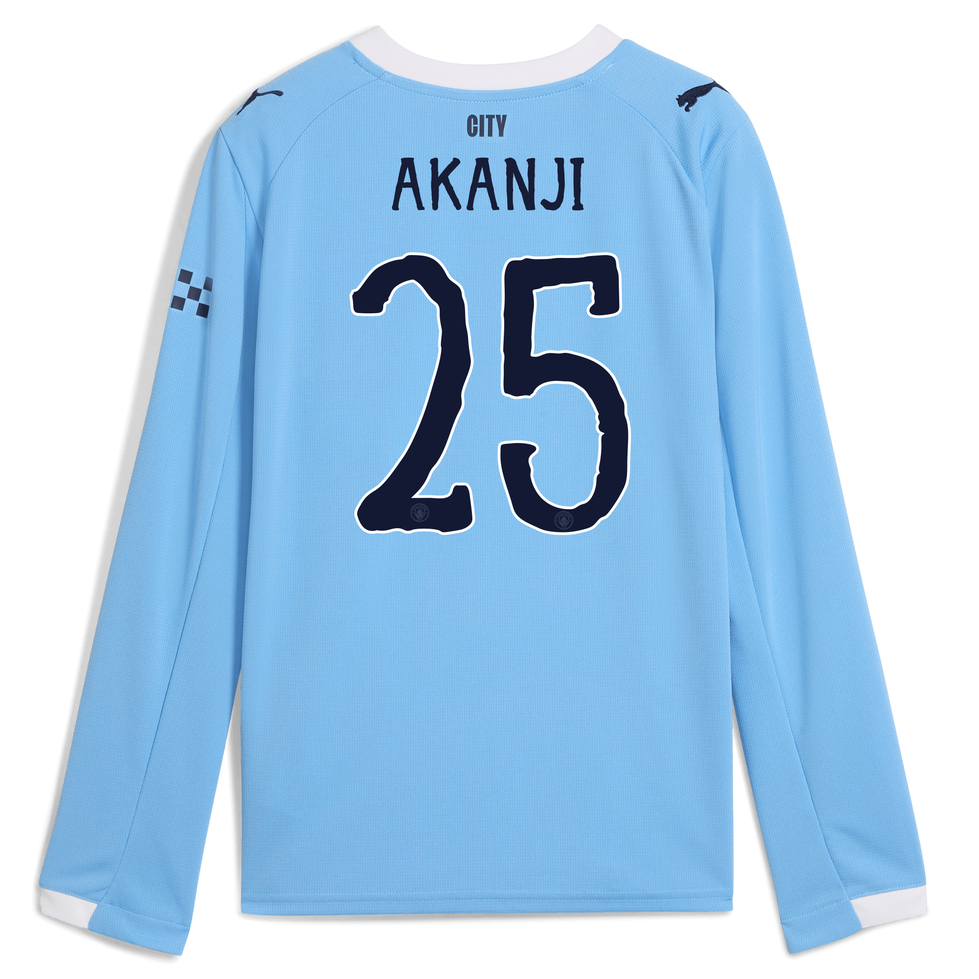 Manchester City kids manchester city kidsuper home jersey 202526 long sleeve with akanji 25 printing Shirts - Official Store