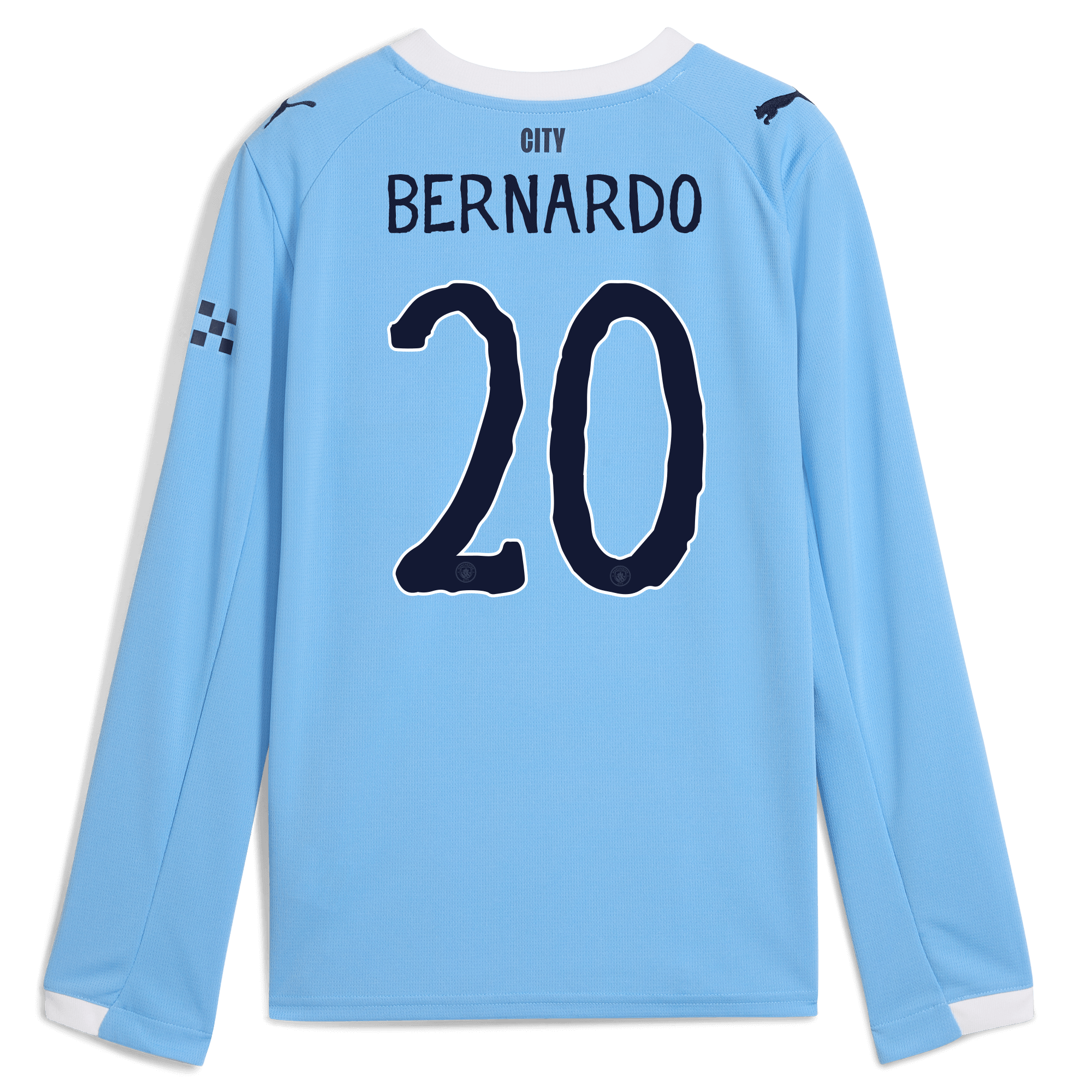 Manchester City kids manchester city kidsuper home jersey 202526 long sleeve with bernardo 20 printing Shirts - Official Store