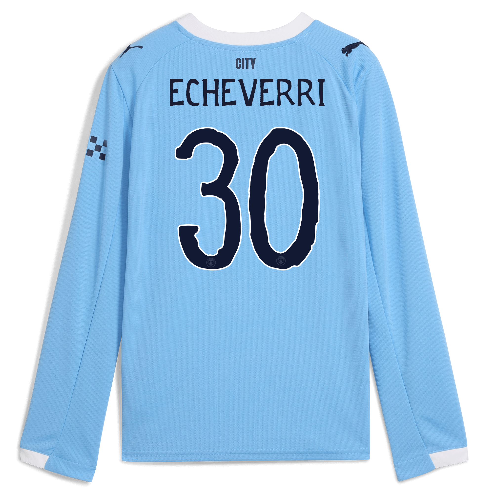 Manchester City kids manchester city kidsuper home jersey 202526 long sleeve with echeverri 30 printing Shirts - Official Store