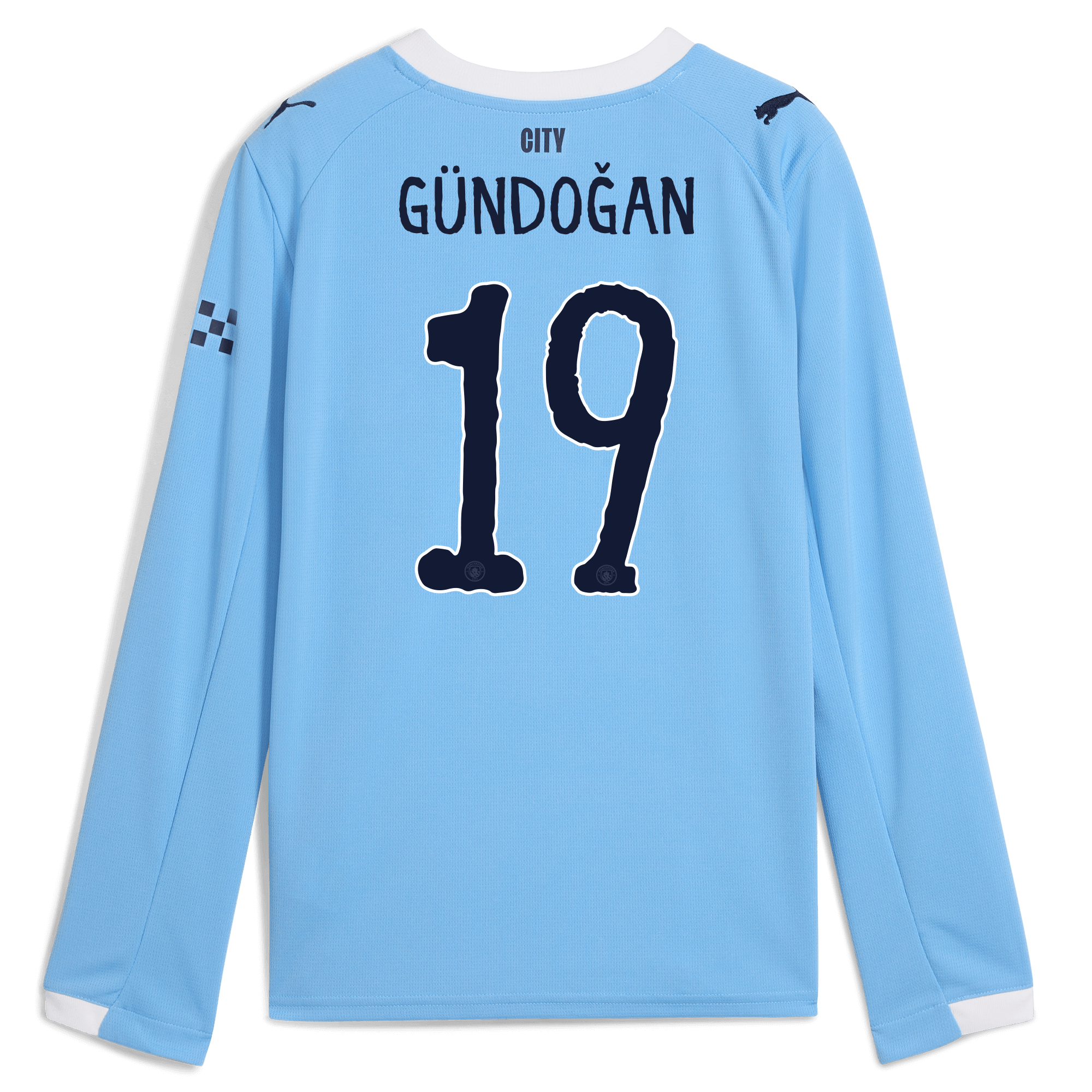 Manchester City kids manchester city kidsuper home jersey 202526 long sleeve with gÜndoĞan 19 printing Shirts - Official Store