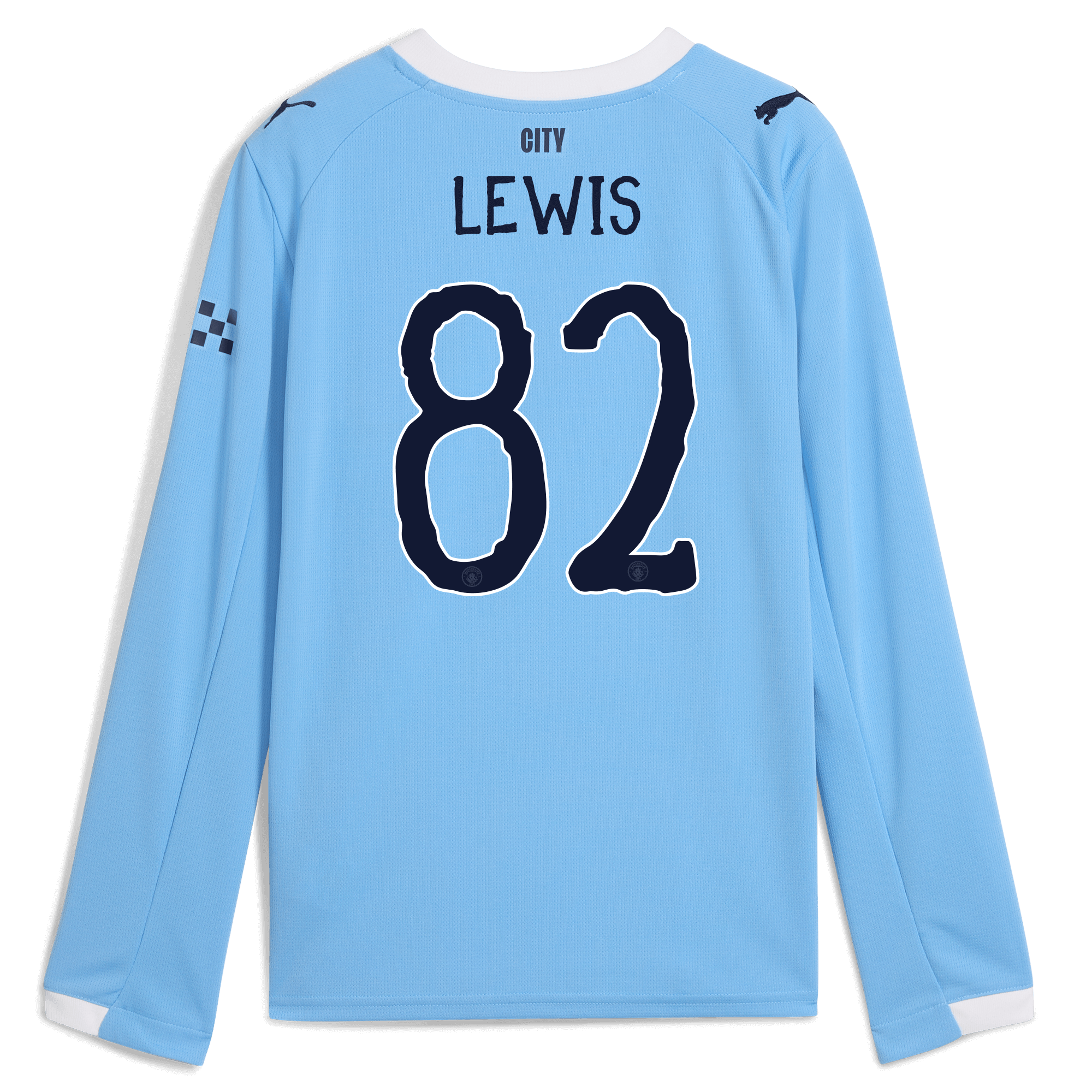 Manchester City kids manchester city kidsuper home jersey 202526 long sleeve with lewis 82 printing Shirts - Official Store