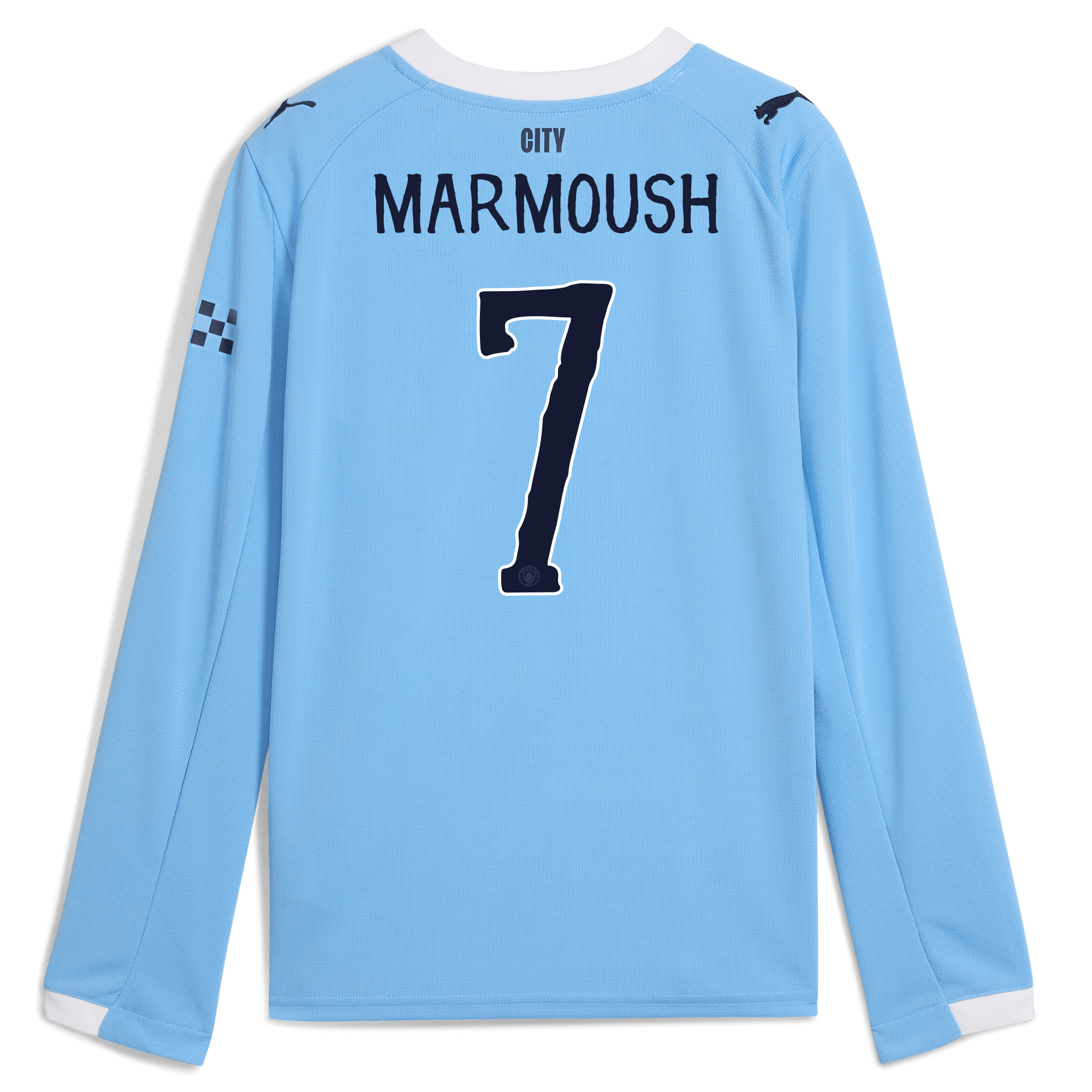 Manchester City kids manchester city kidsuper home jersey 202526 long sleeve with marmoush 7 printing Shirts - Official Store