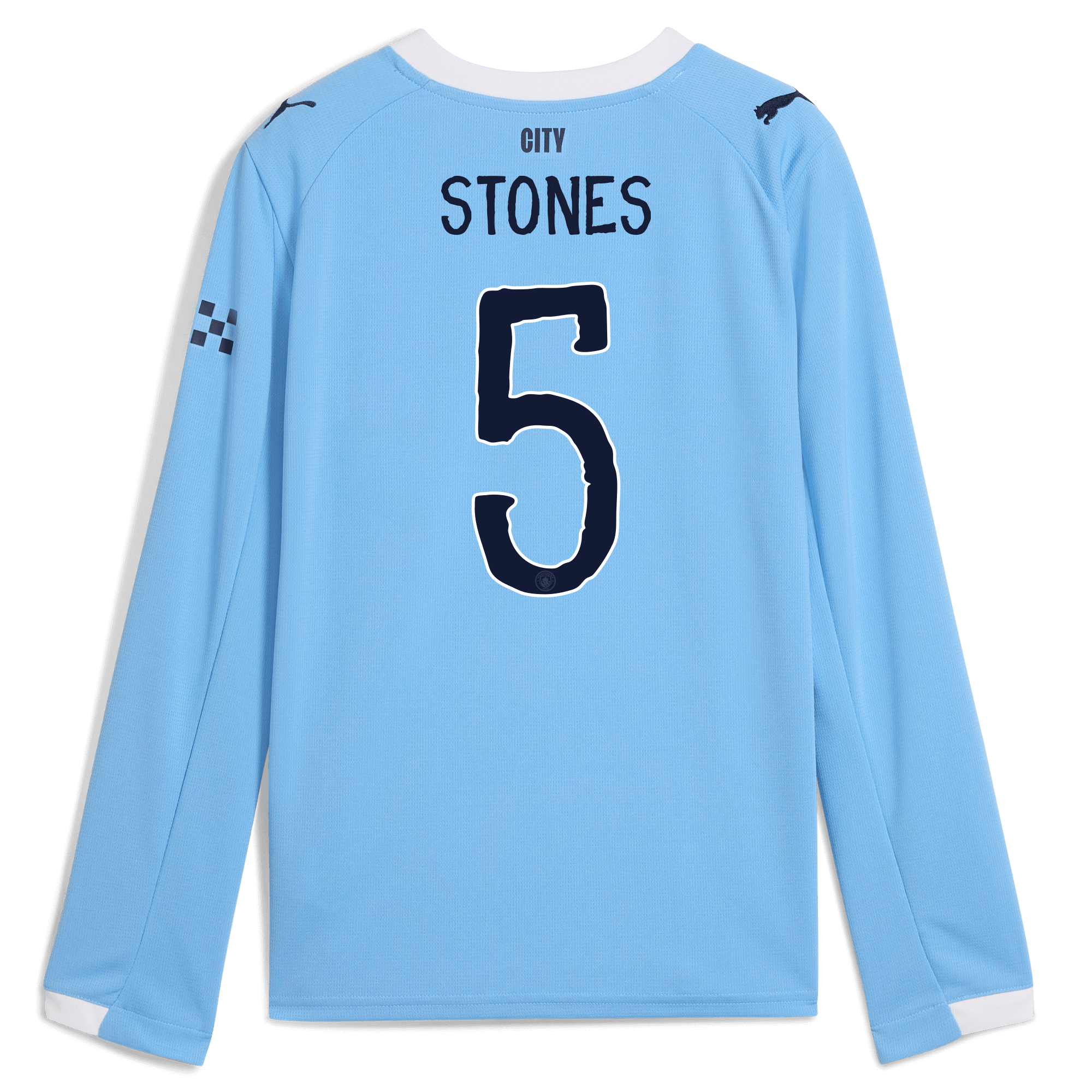 Manchester City kids manchester city kidsuper home jersey 202526 long sleeve with stones 5 printing Shirts - Official Store