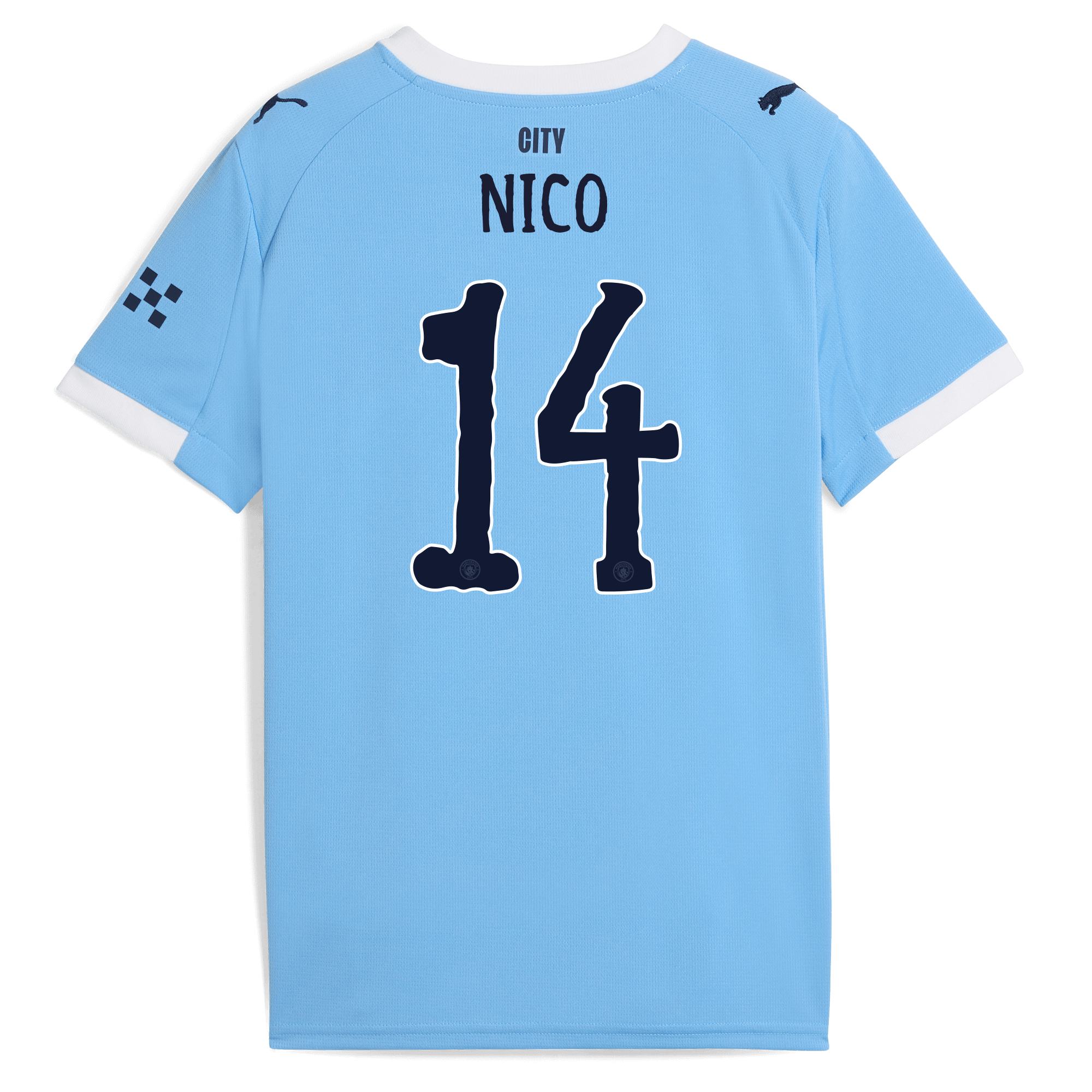 Manchester City kids manchester city kidsuper home jersey 202526 with nico 14 printing Shirts - Official Store