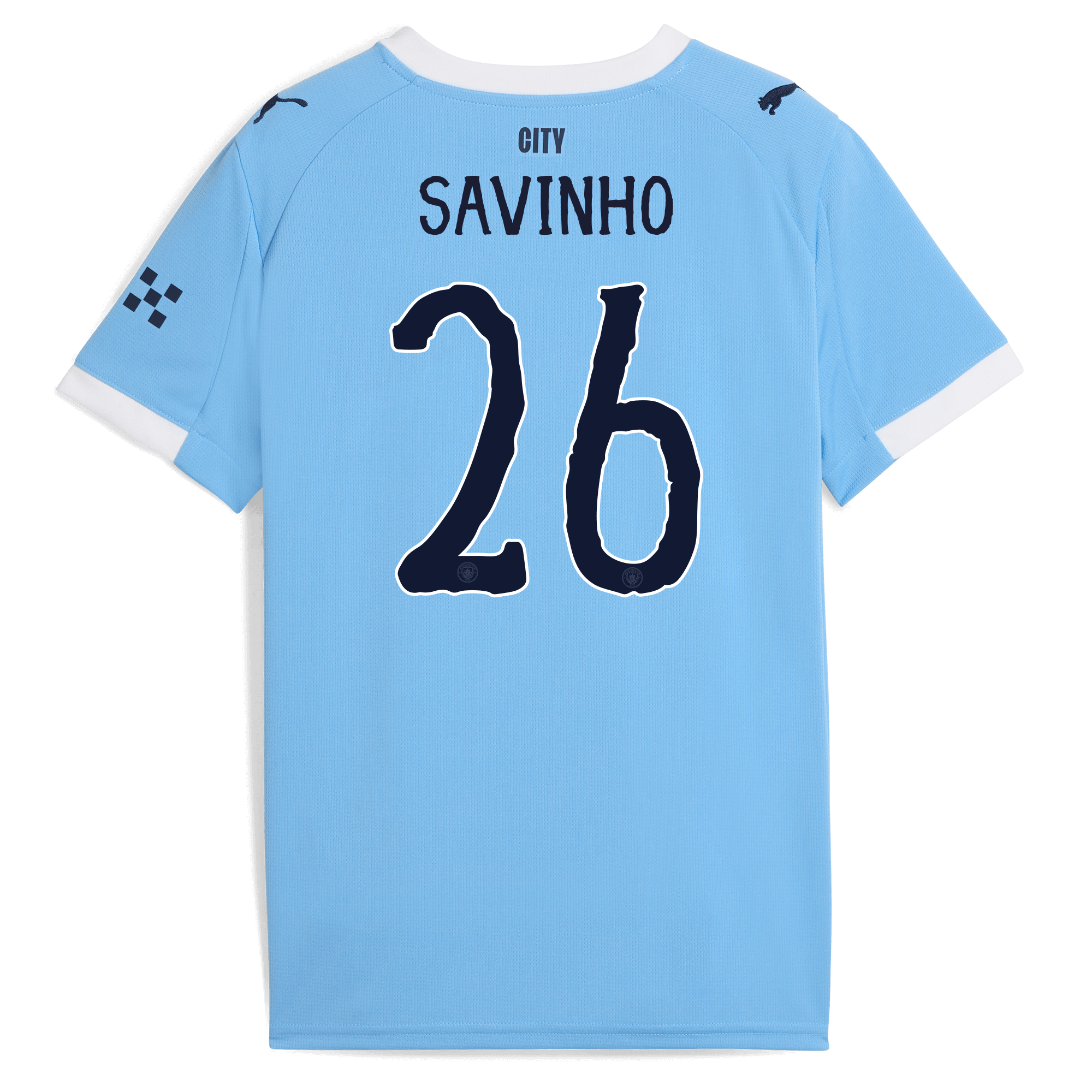 Manchester City kids manchester city kidsuper home jersey 202526 with savinho 26 printing Shirts - Official Store
