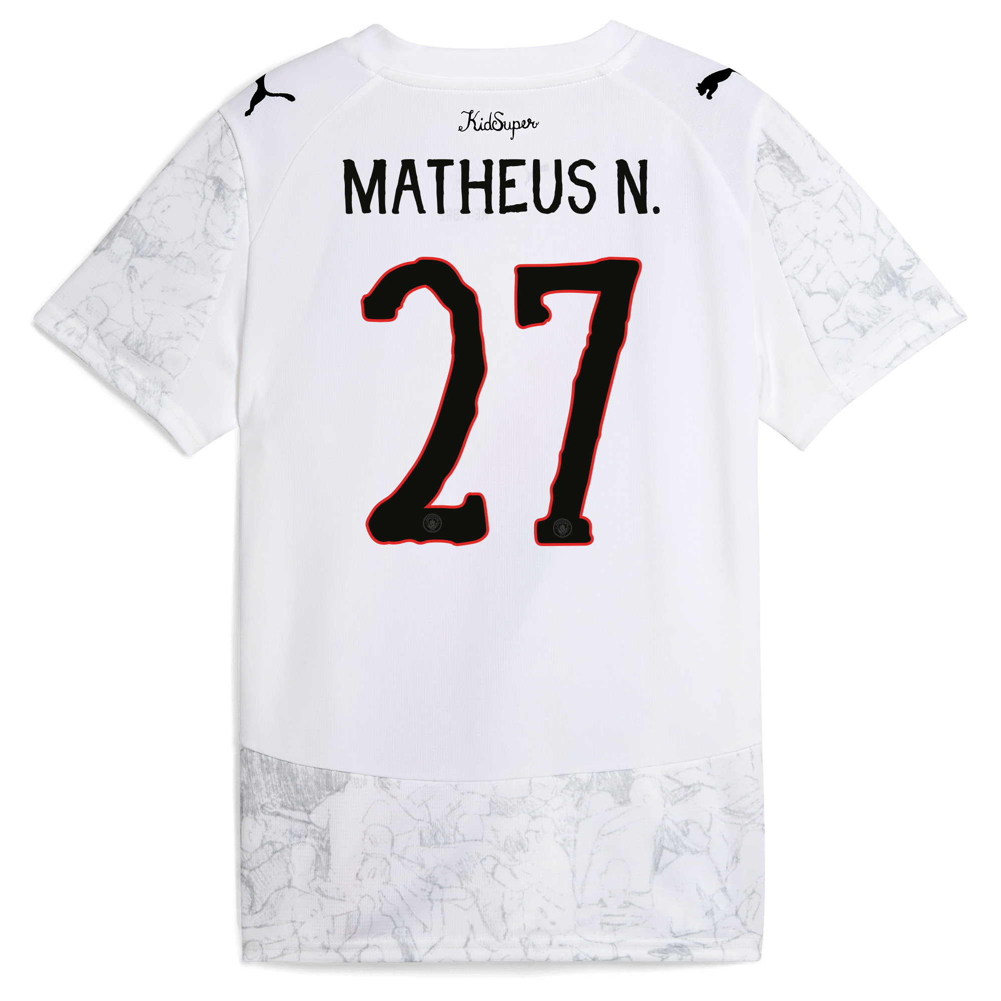 Manchester City kids manchester city kidsuper jersey 202526 with matheus n. 27 printing Shirts - Official Store