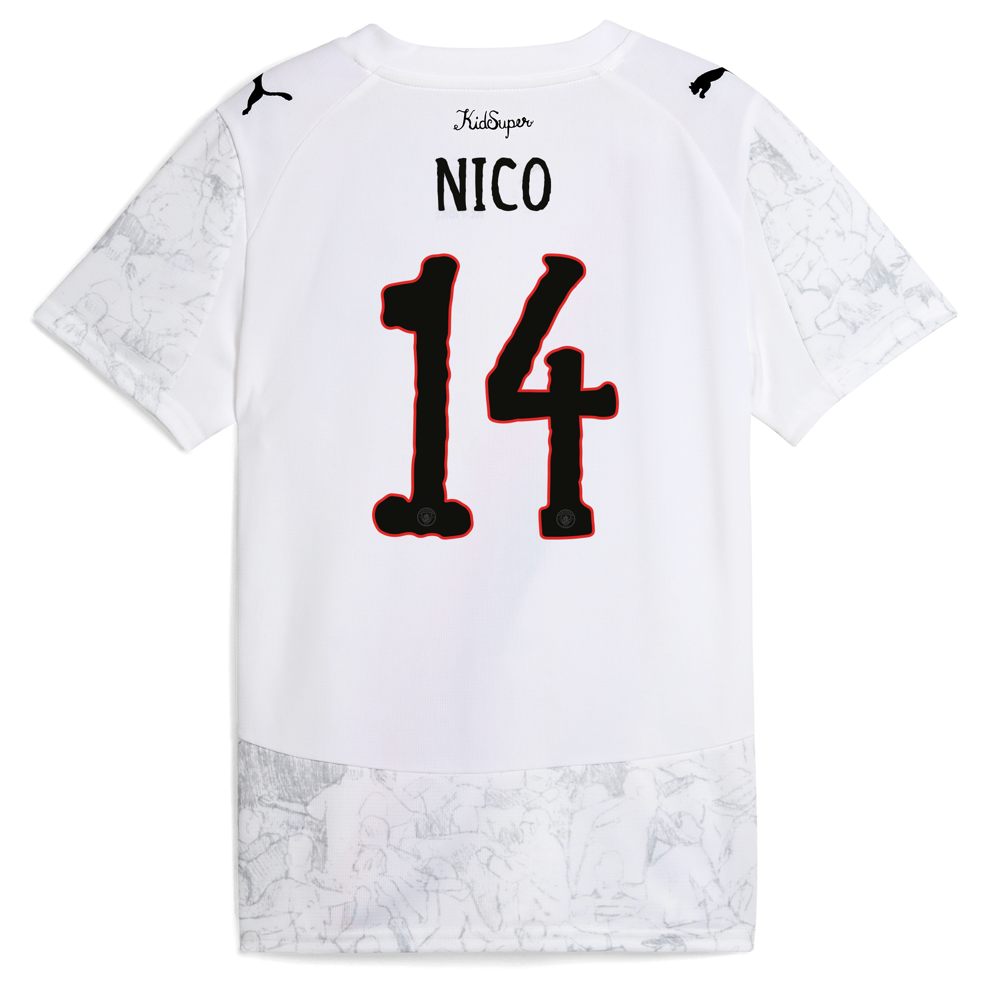 Manchester City kids manchester city kidsuper jersey 202526 with nico 14 printing Shirts - Official Store