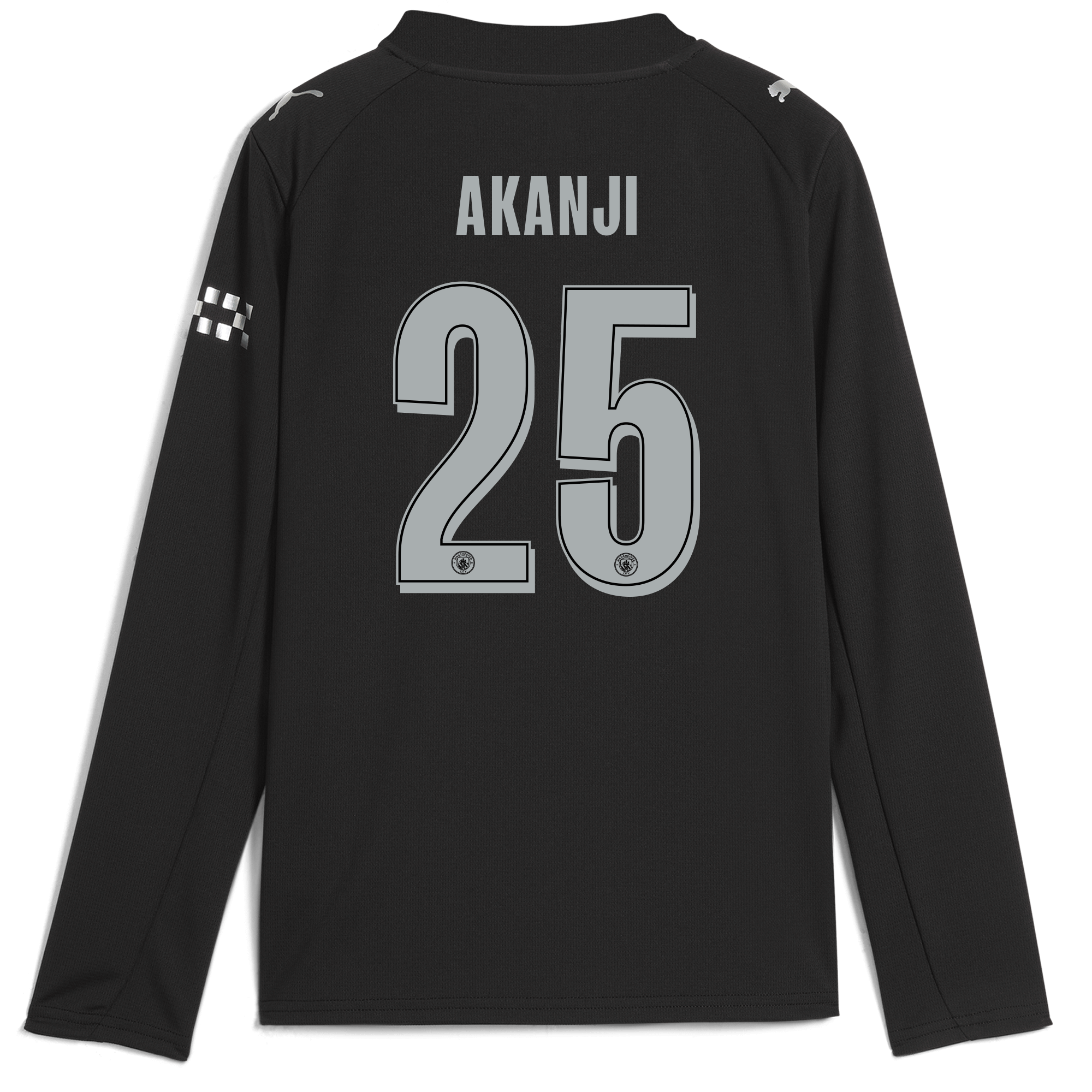 Manchester City kids manchester city man city away jersey 202526 long sleeve with akanji 25 printing Shirts - Official Store