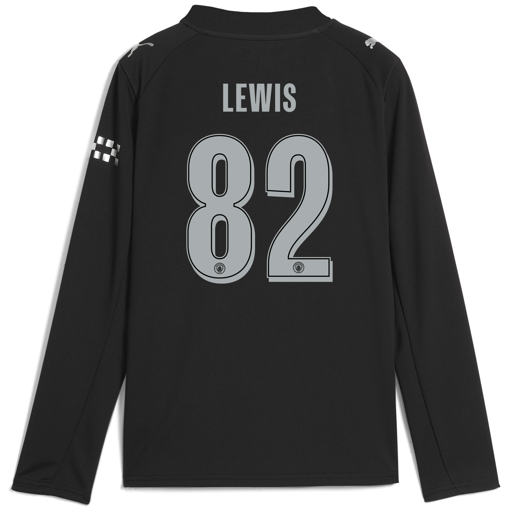 Manchester City kids manchester city man city away jersey 202526 long sleeve with lewis 82 printing Shirts - Official Store