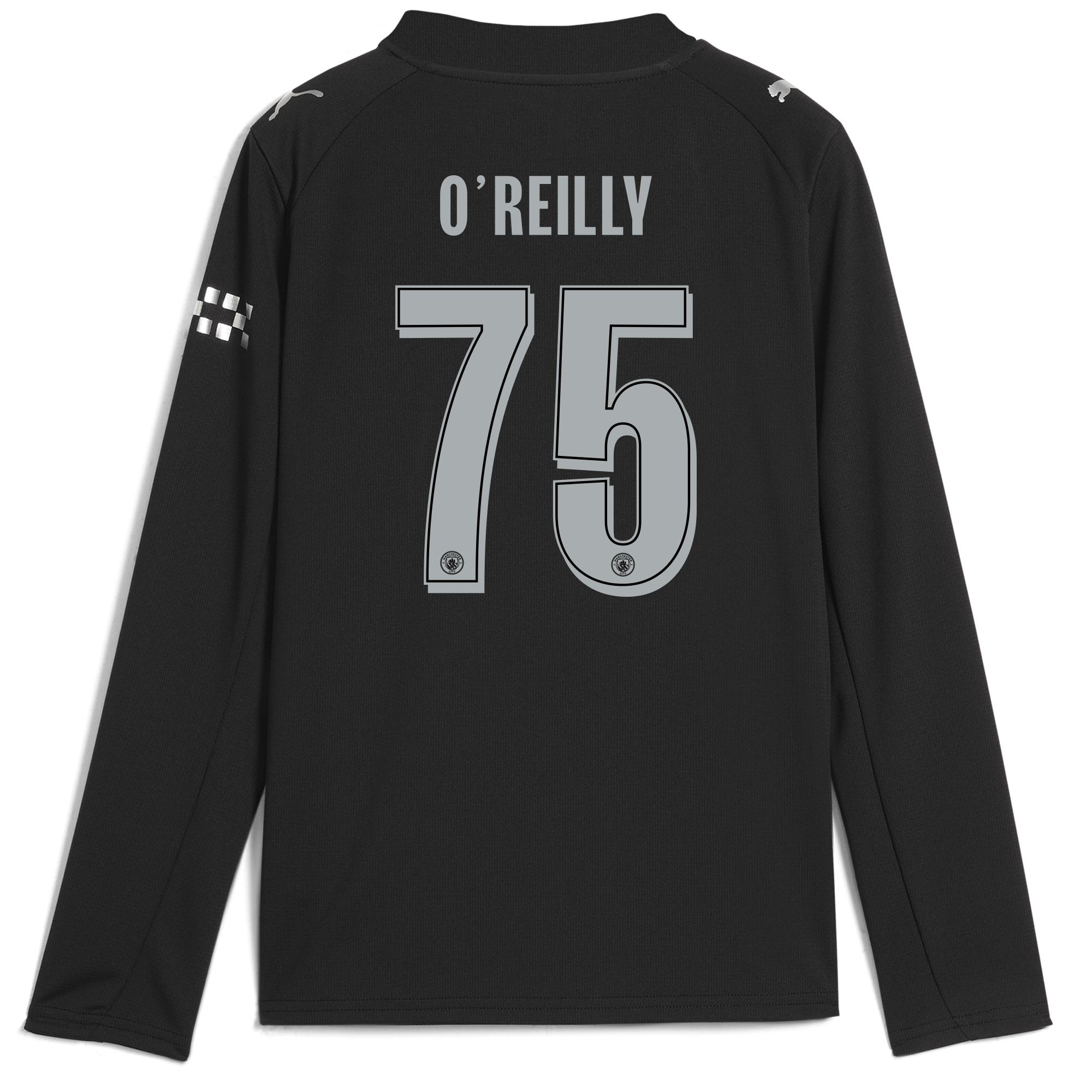 Manchester City kids manchester city man city away jersey 202526 long sleeve with oreilly 75 printing Shirts - Official Store